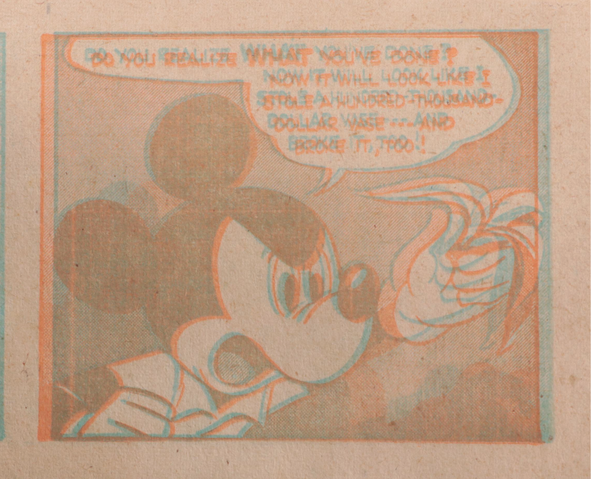 1954 Disney Cheerios 3D Comic Strips with "Mickey Mouse Pirate Plunder" and More