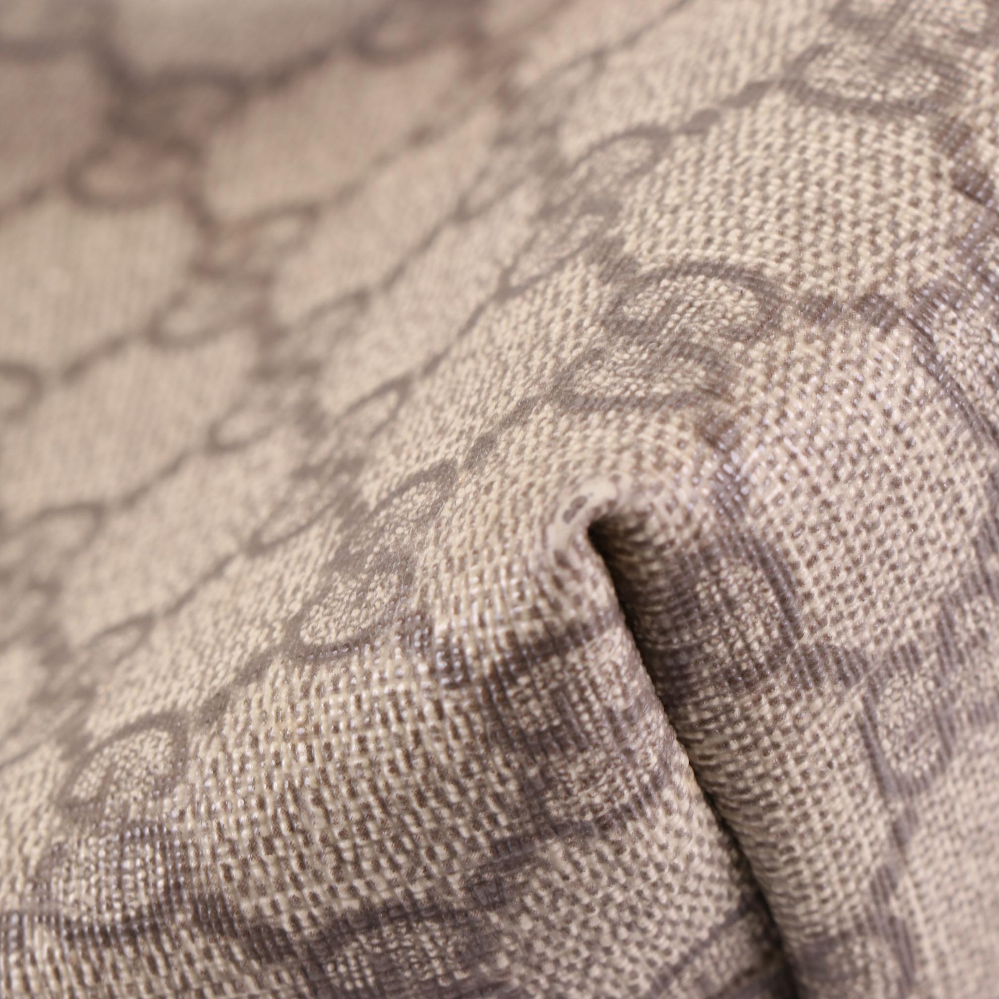 Gucci Tote Bag in GG Coated Canvas with Pink Leather Trim