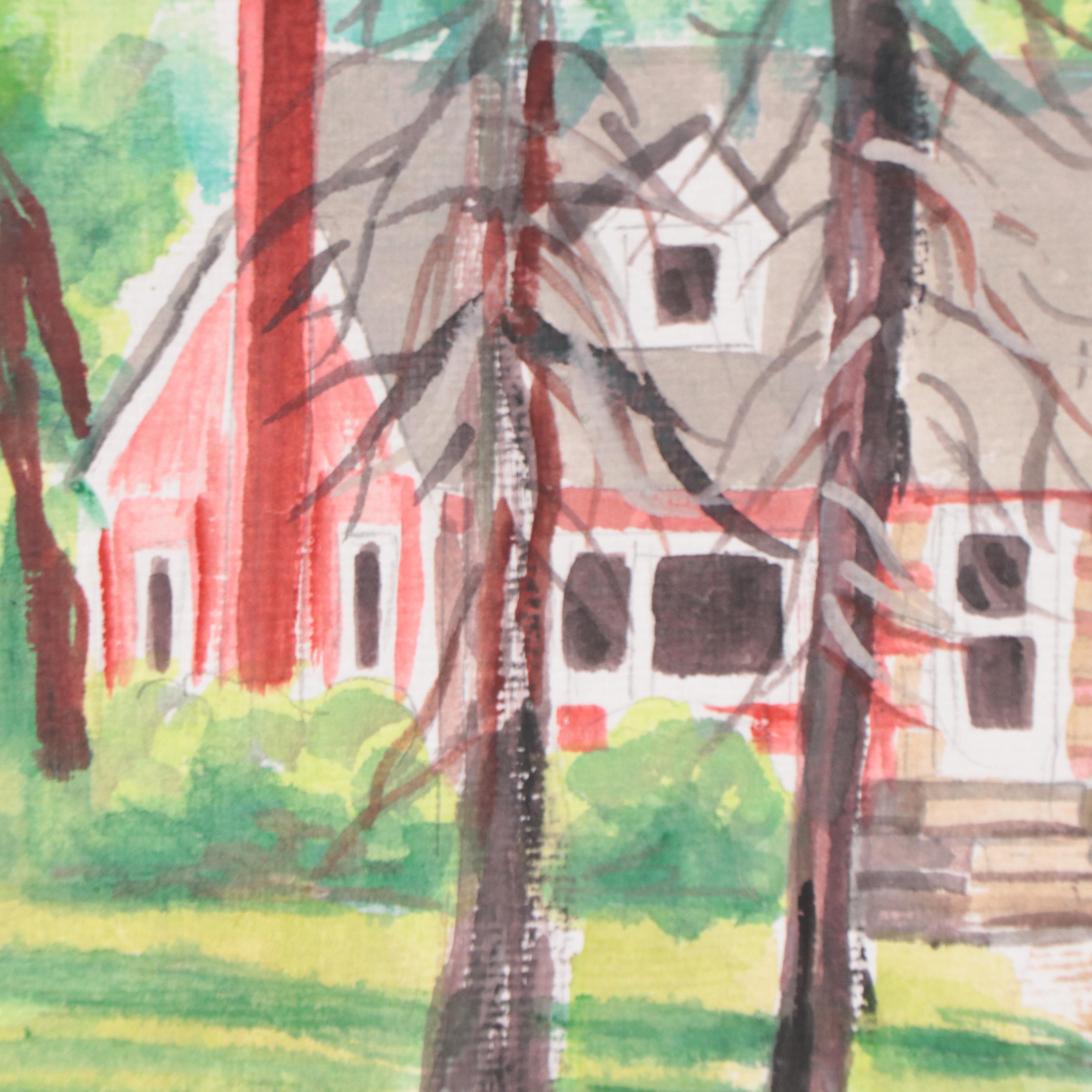 Kathleen Zimbicki Street View Watercolor Painting, 2020