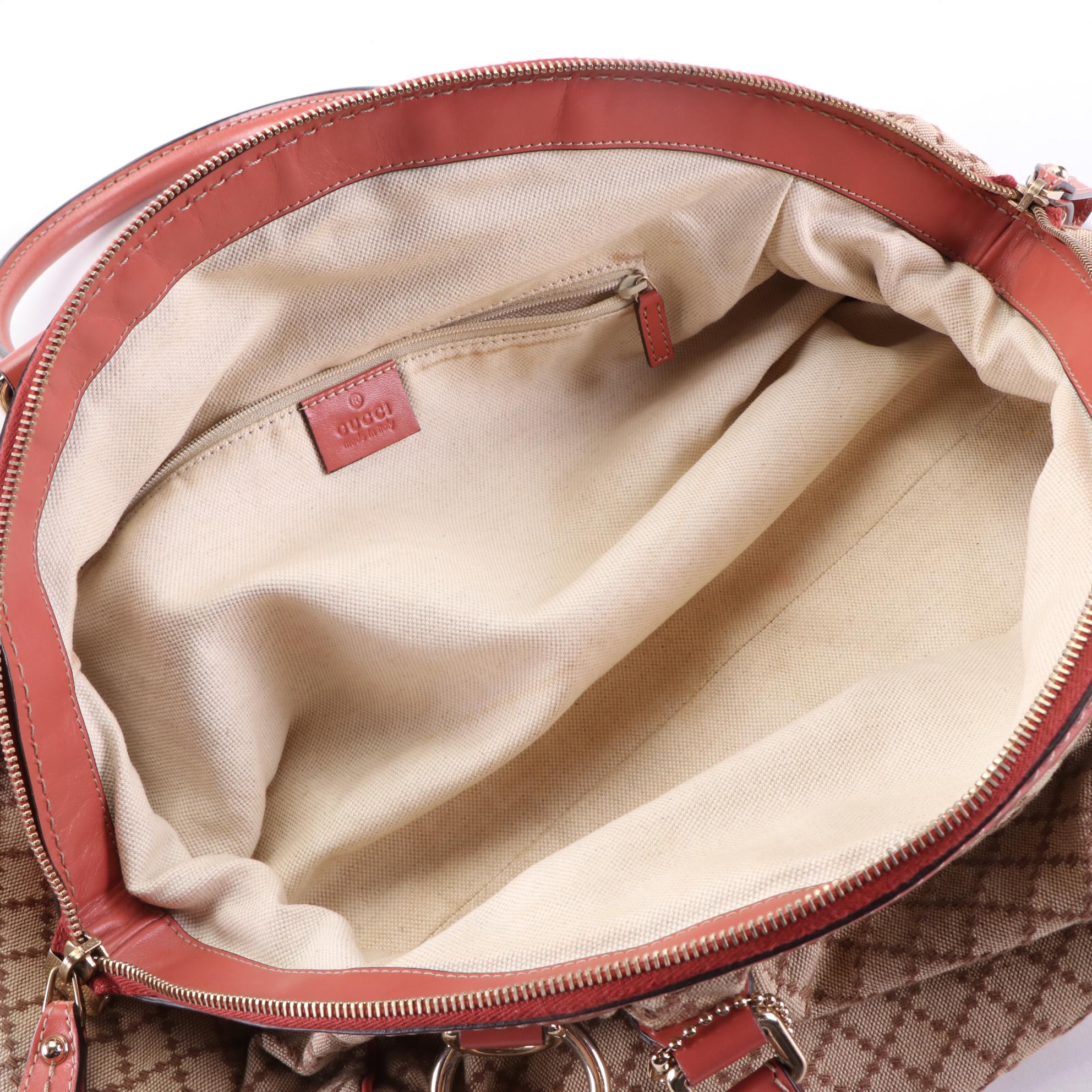 Gucci Medium Sukey Shoulder Bag in Diamante Jacquard Canvas and Leather