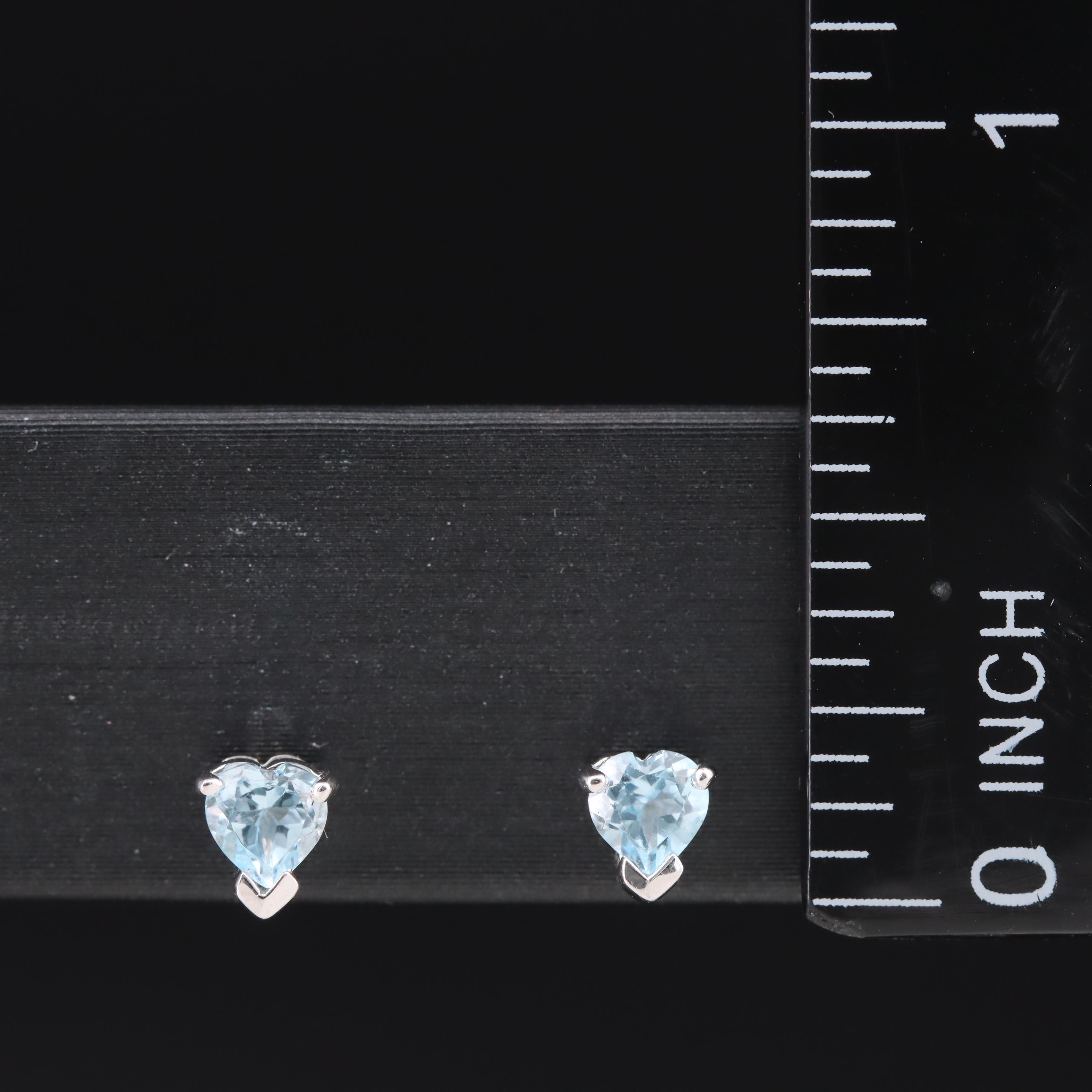 Sterling Sky Blue Topaz Stud Earrings