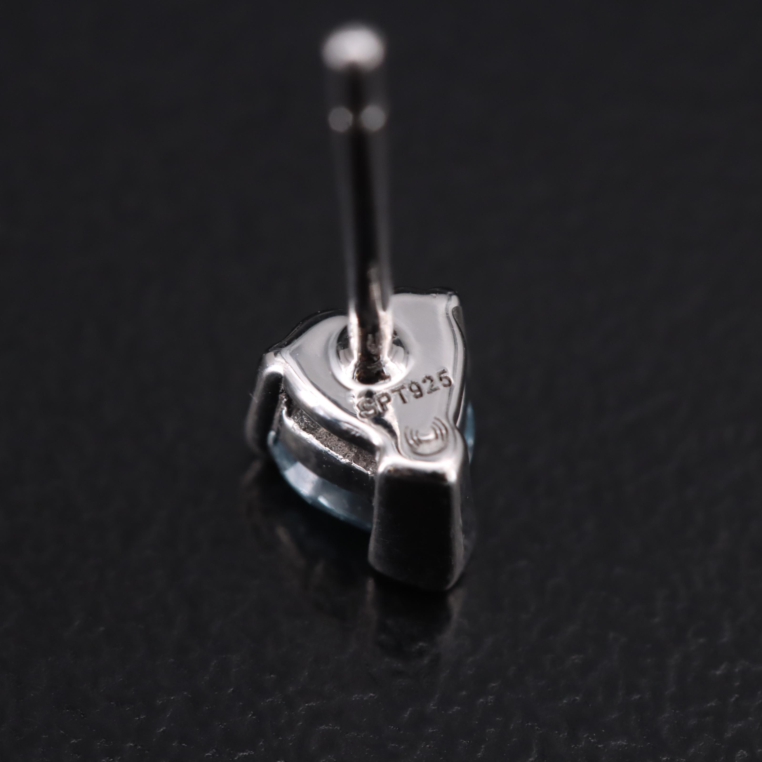 Sterling Sky Blue Topaz Stud Earrings