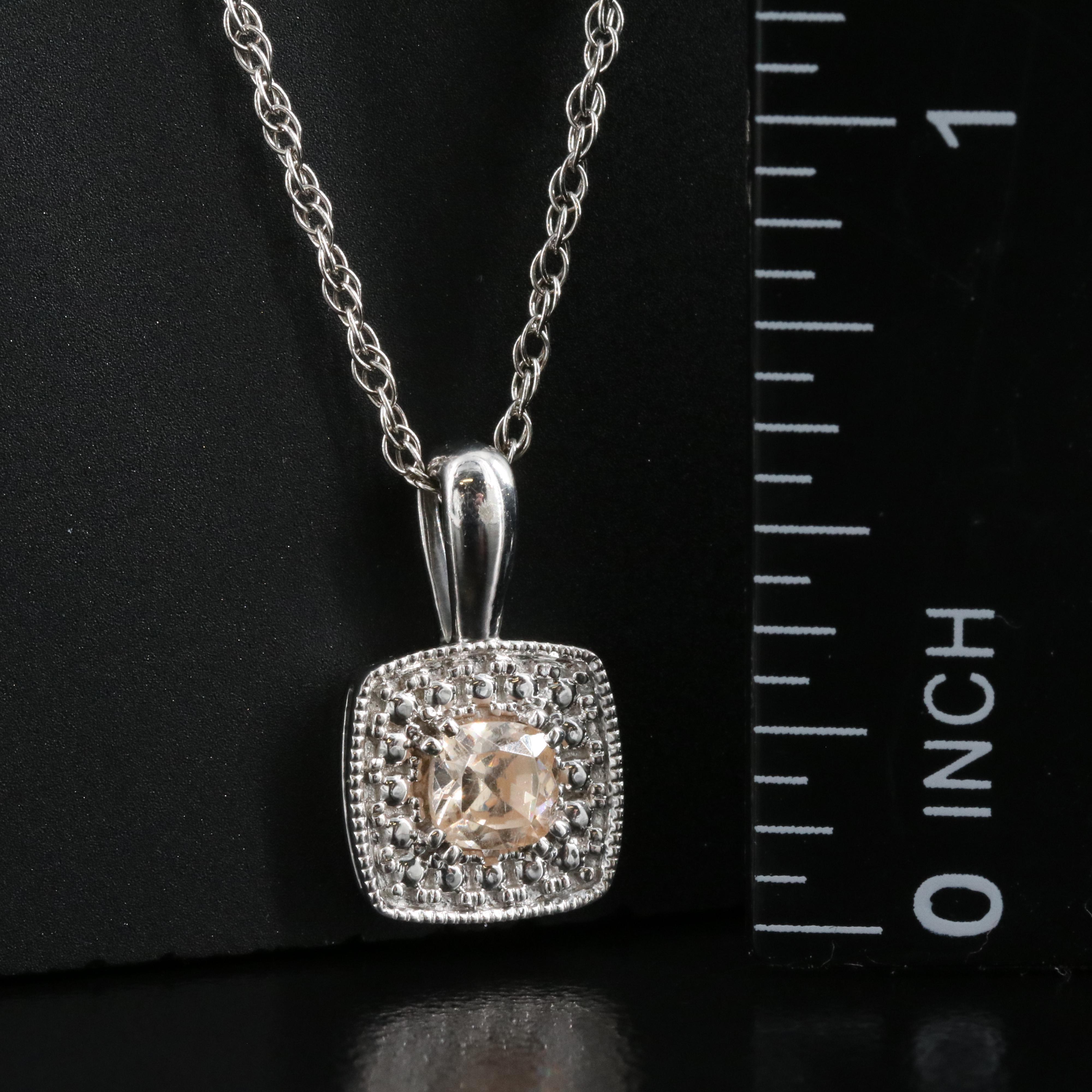 Sterling Cubic Zirconia Pendant Necklace