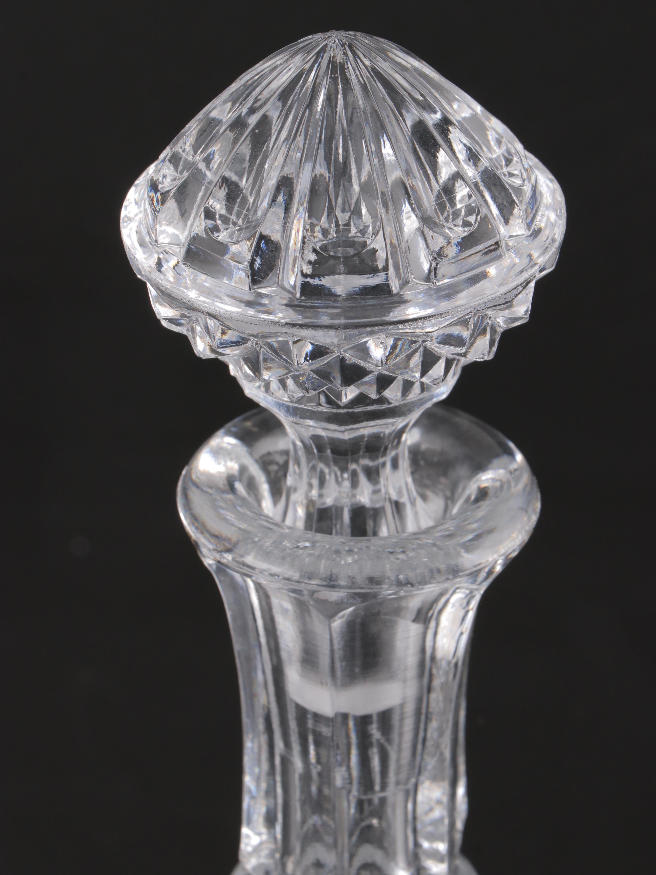 Crystal Decanter with Glass Ships Decanter and Coaster Set