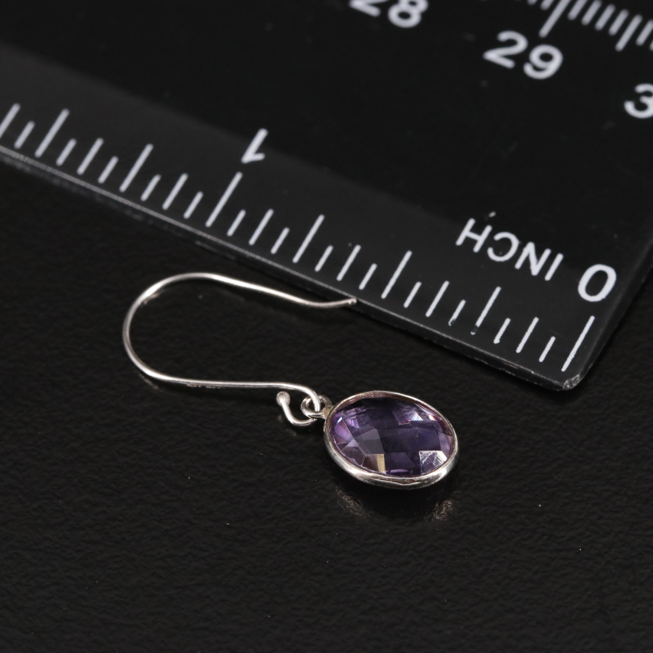 14K Amethyst Drop Earrings