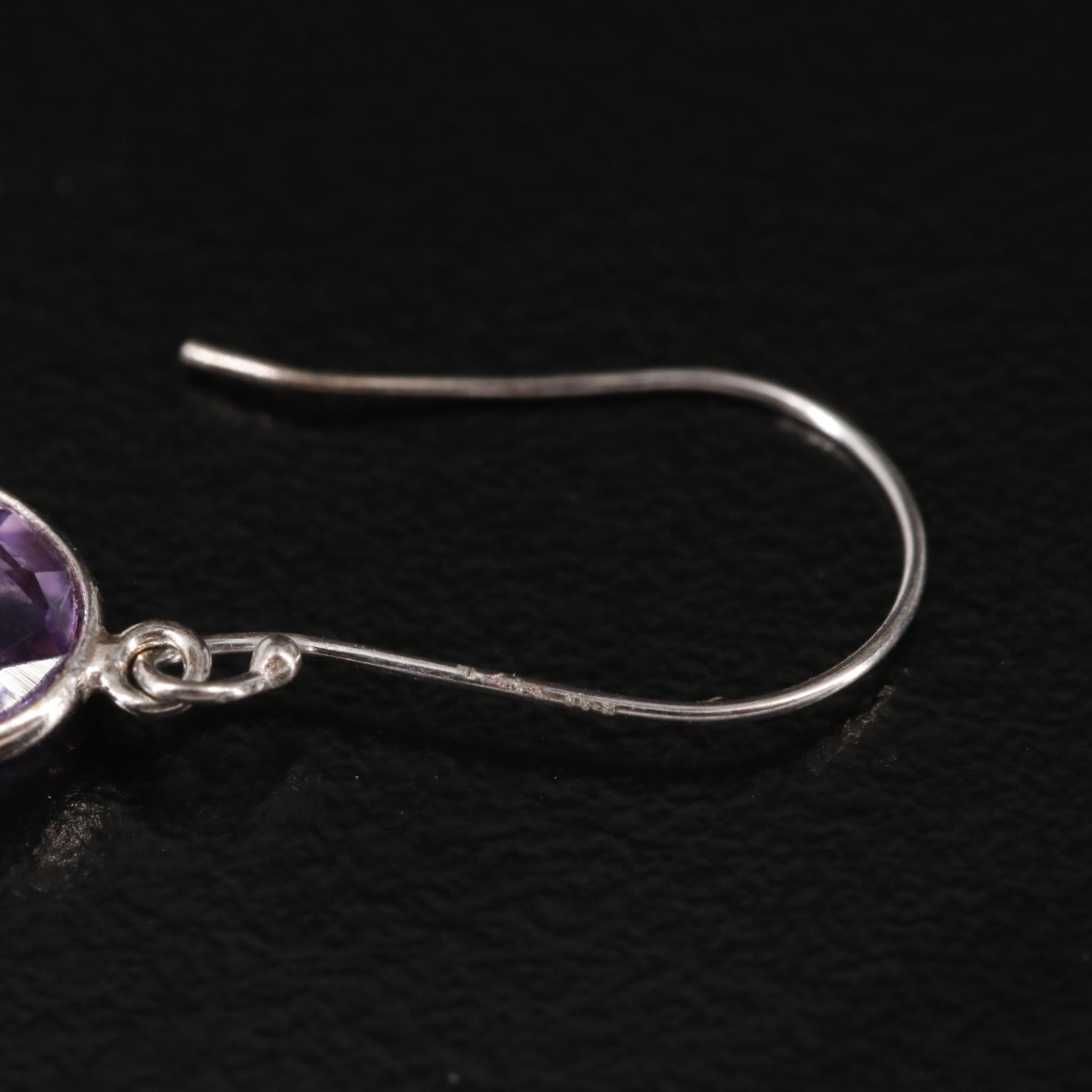 14K Amethyst Drop Earrings
