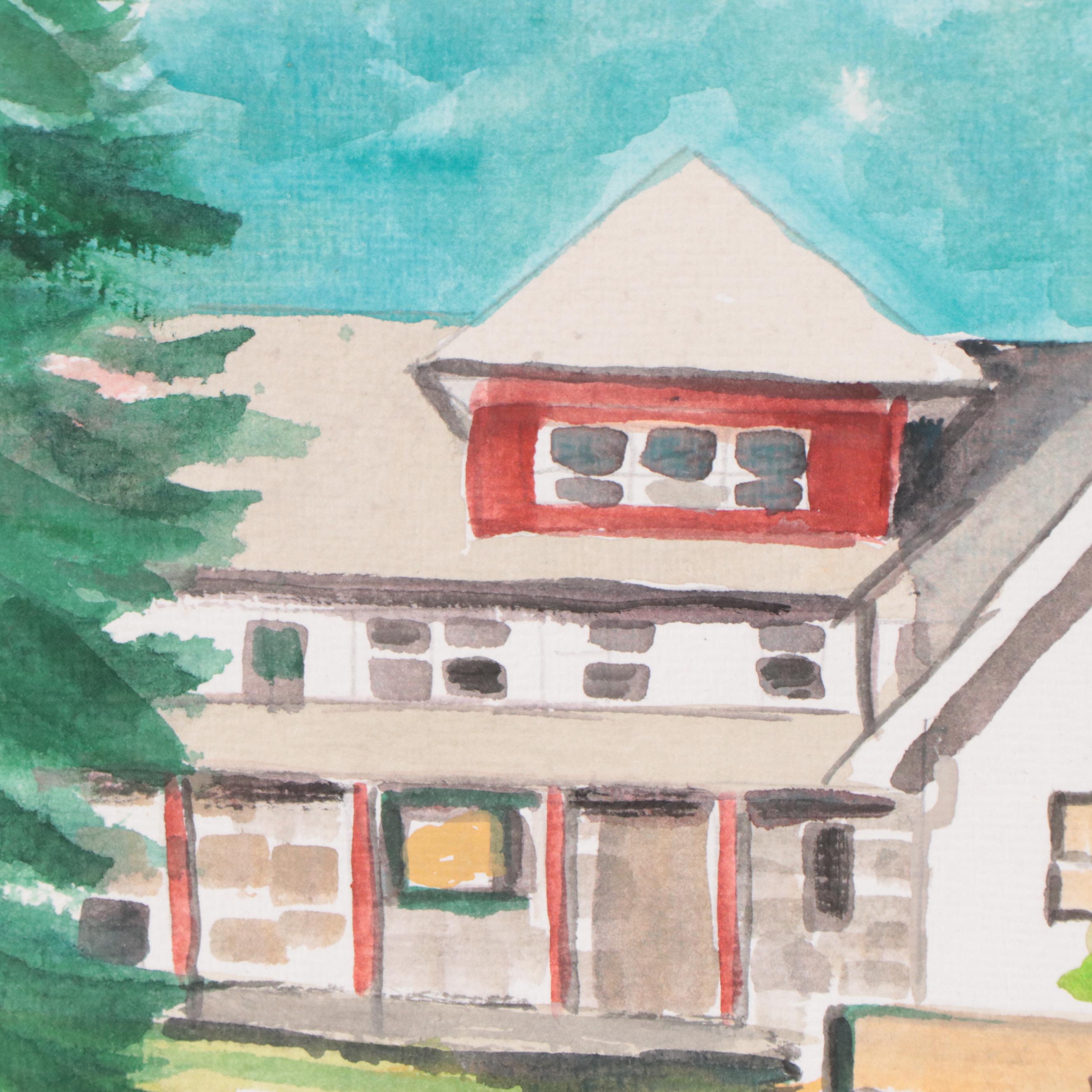 Kathleen Zimbicki Street View Watercolor Painting, 2020