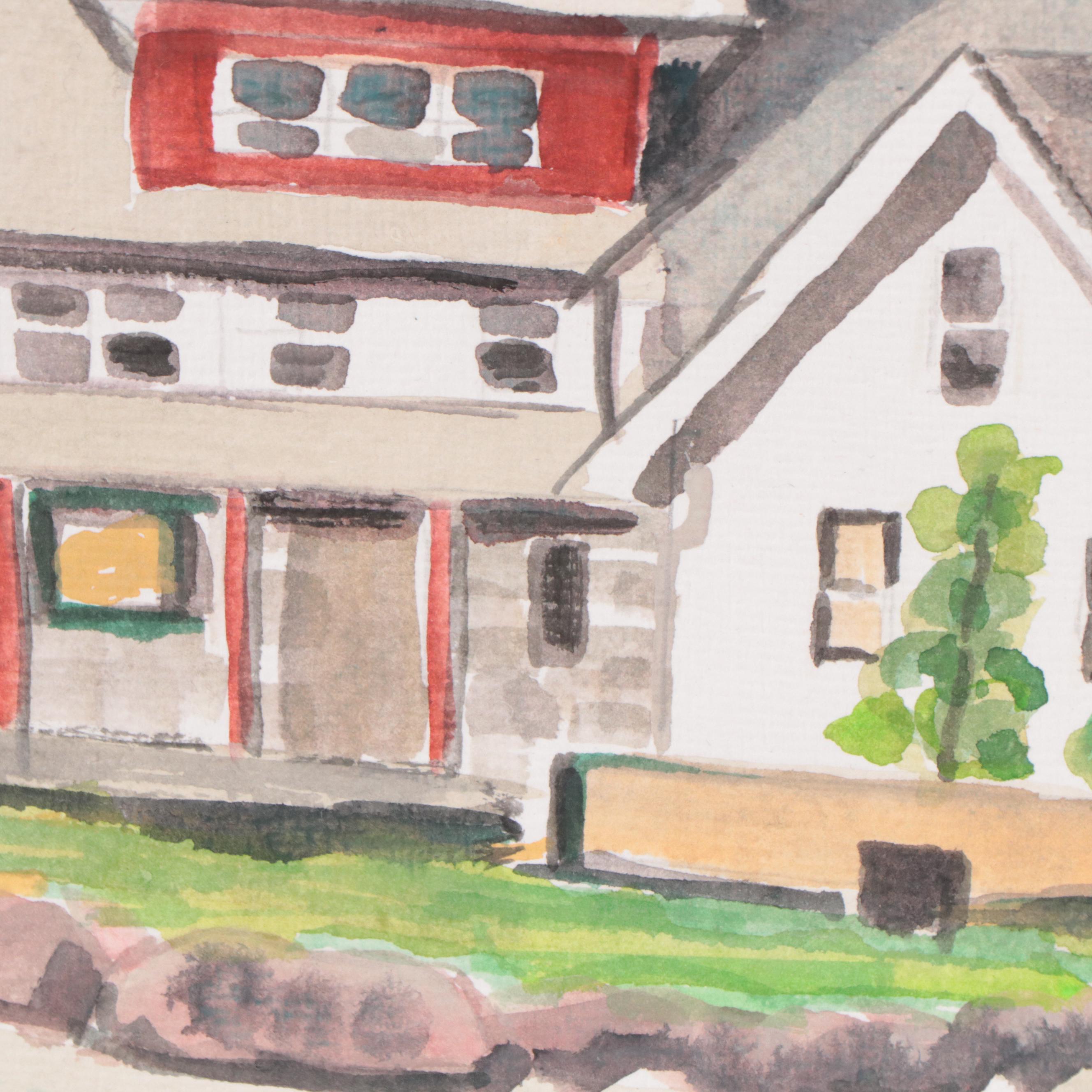Kathleen Zimbicki Street View Watercolor Painting, 2020