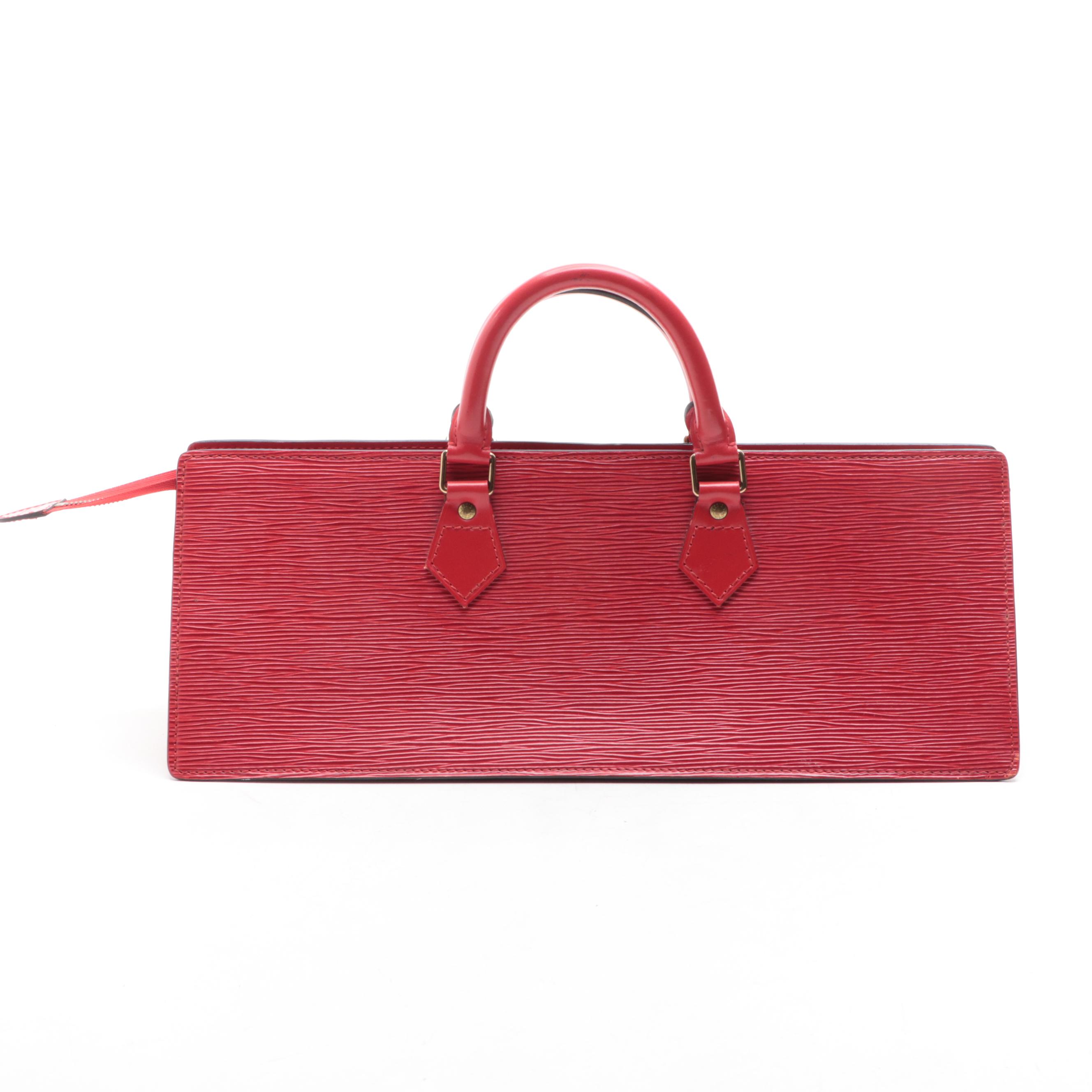 Louis Vuitton Sac Triangle Handbag in Red Epi Leather