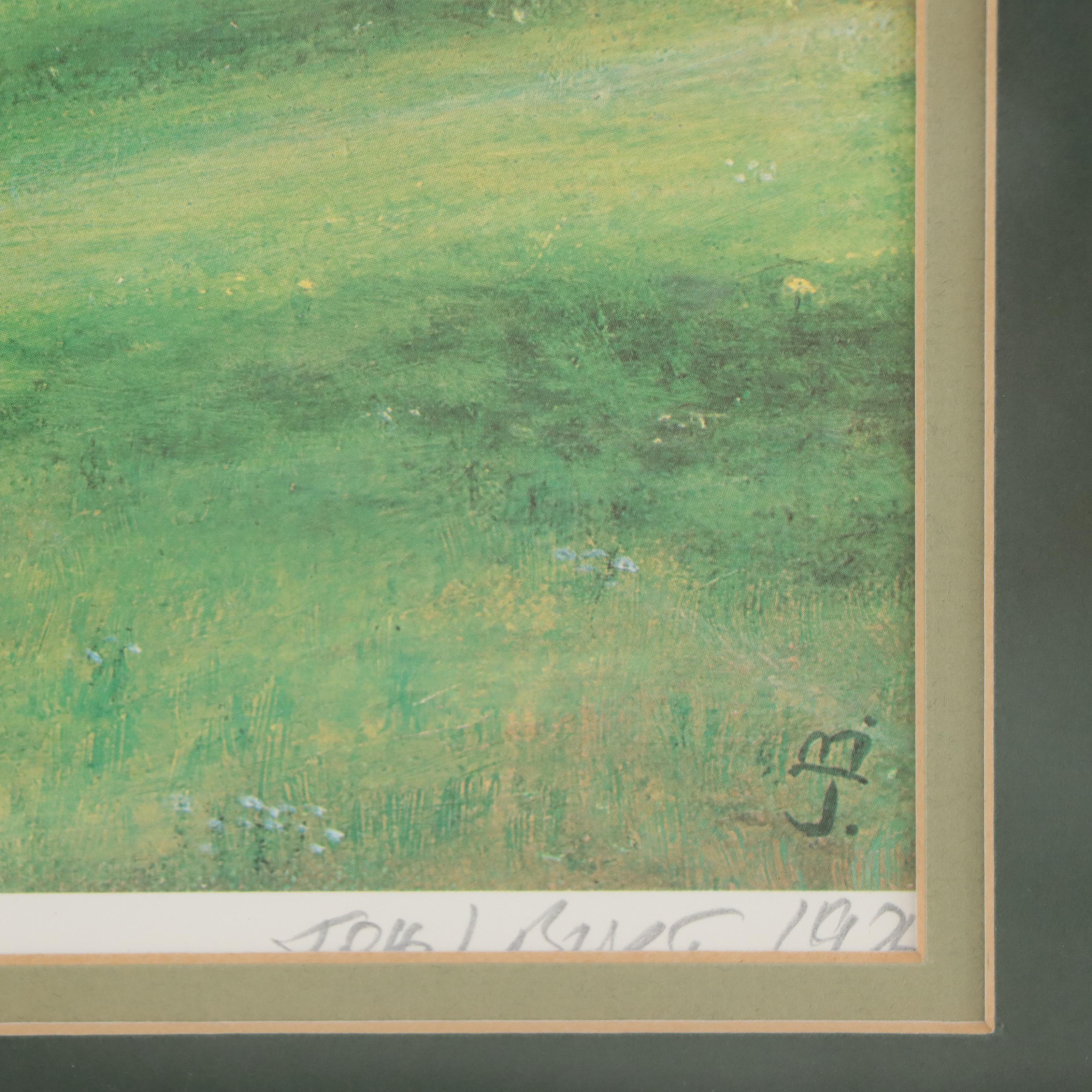 John Burt Offset Lithograph "Anne Hathaway's Cottage"