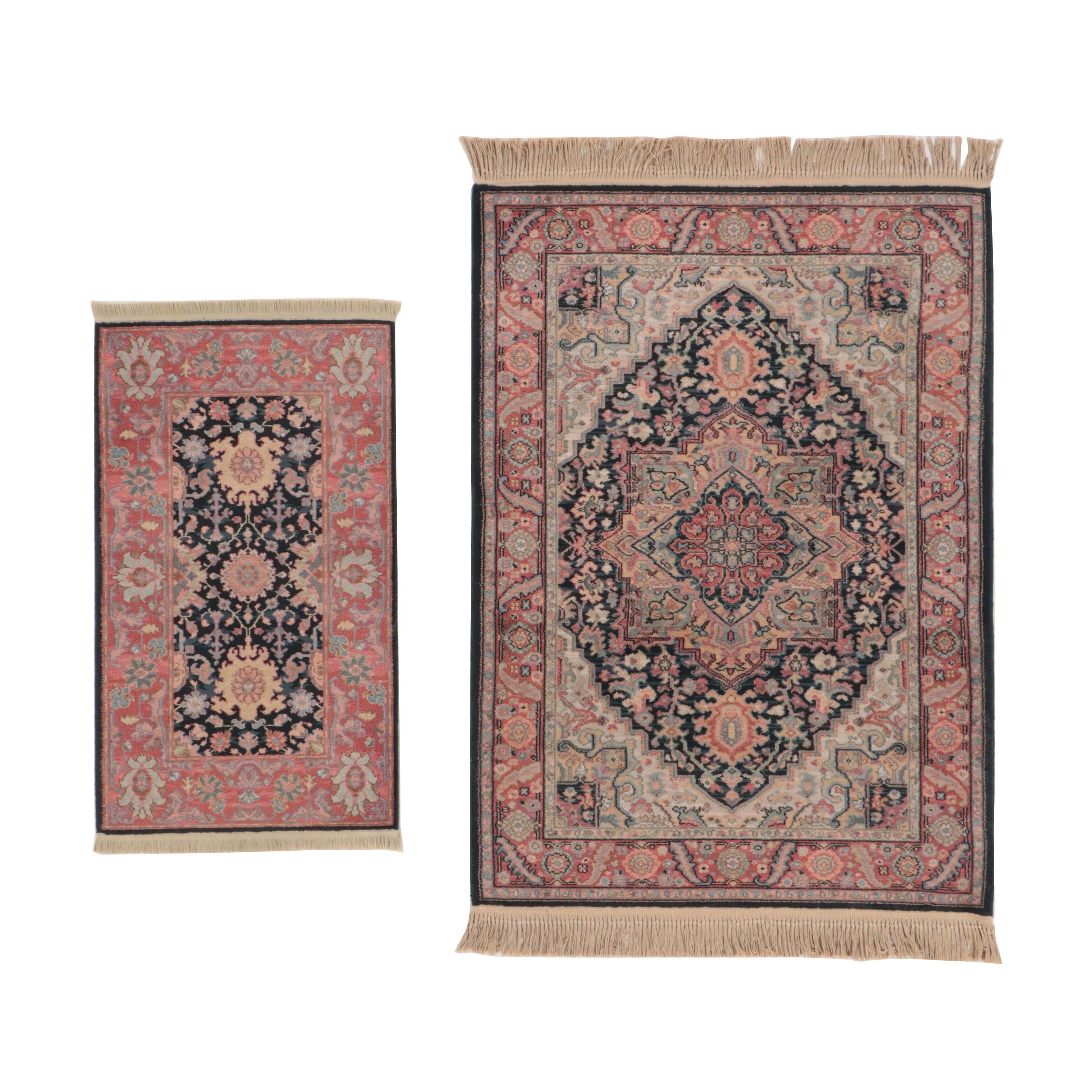 Pair of Machine Made Karastan Williamsburg and "Navy Heriz" Rugs