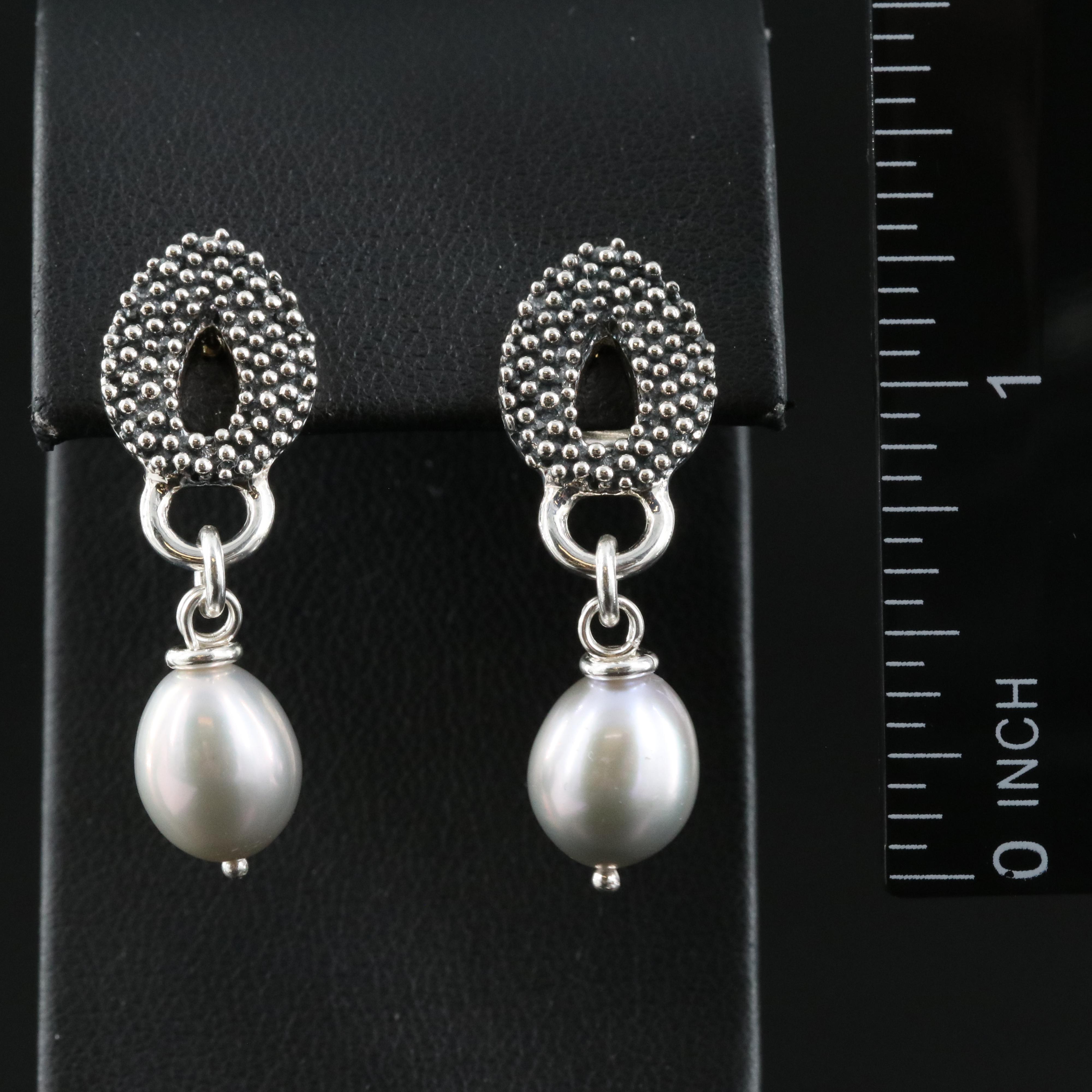 Michael Dawkins Sterling Pearl Earrings with 14K Accents