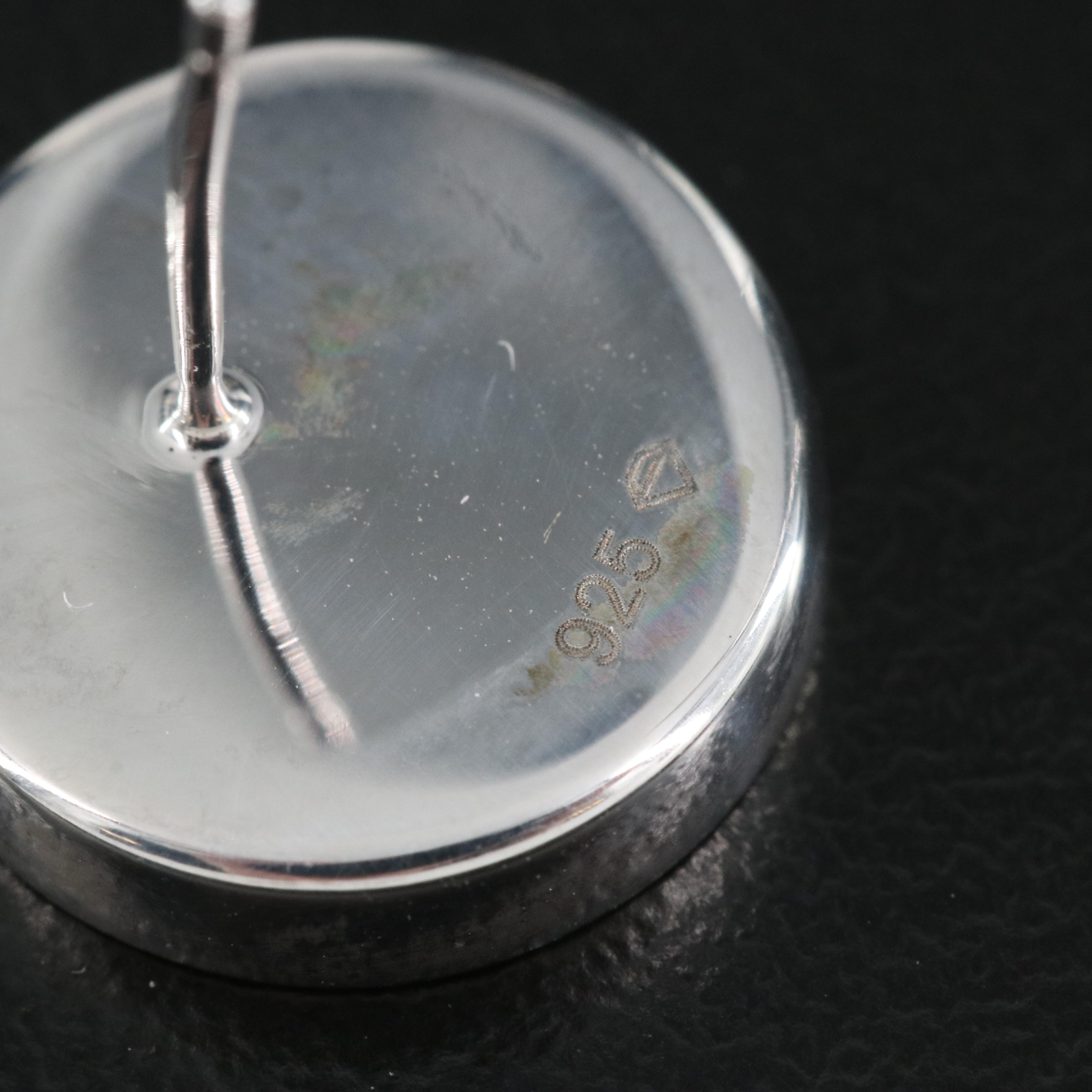 Sterling Quartz Button Earrings