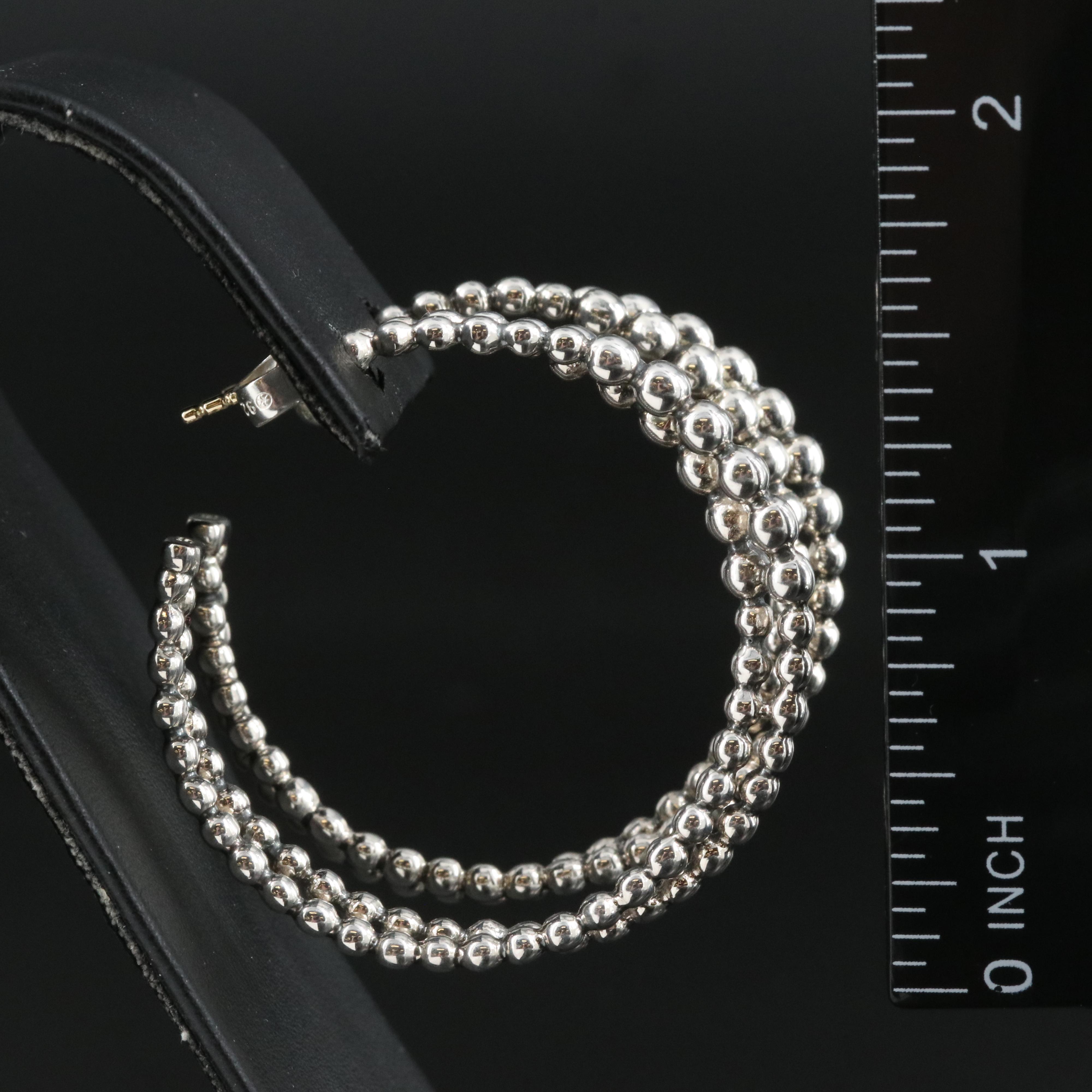 Michael Dawkins Sterling Hoop Earrings with 14K Accents