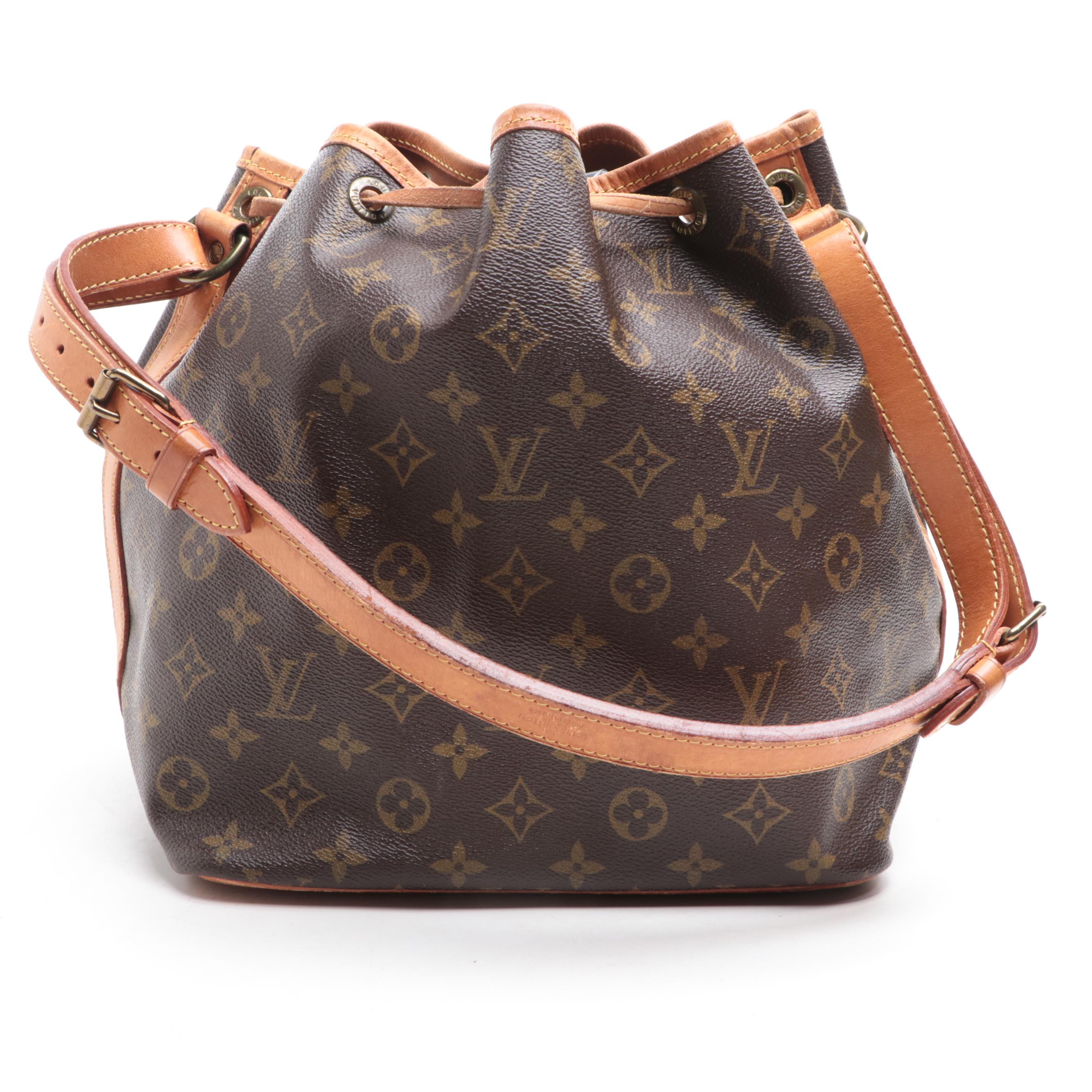 Louis Vuitton Petit Noé Bag in Monogram Canvas and Vachetta Leather