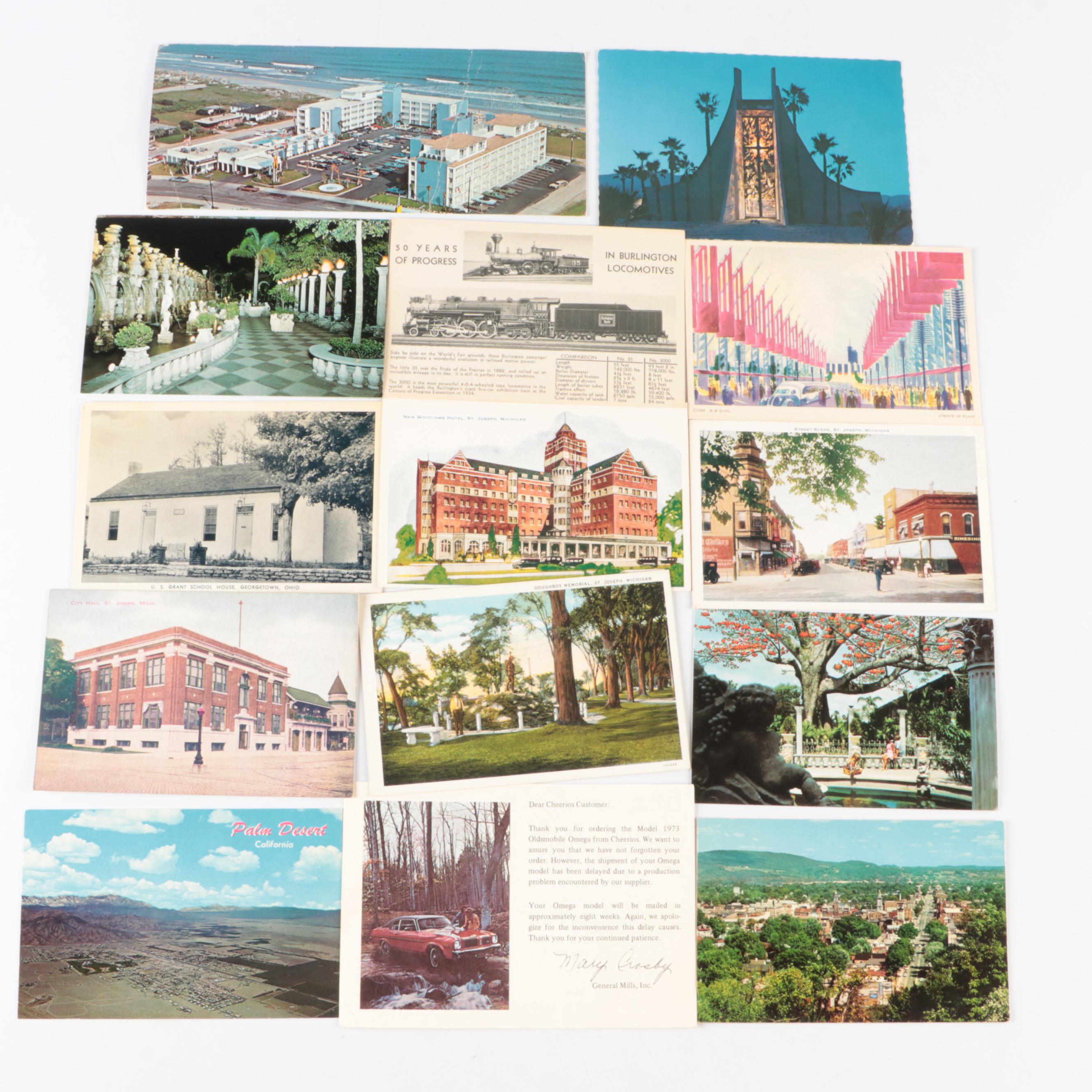 United States National Landmark Postcards and Wedding Scrapbook