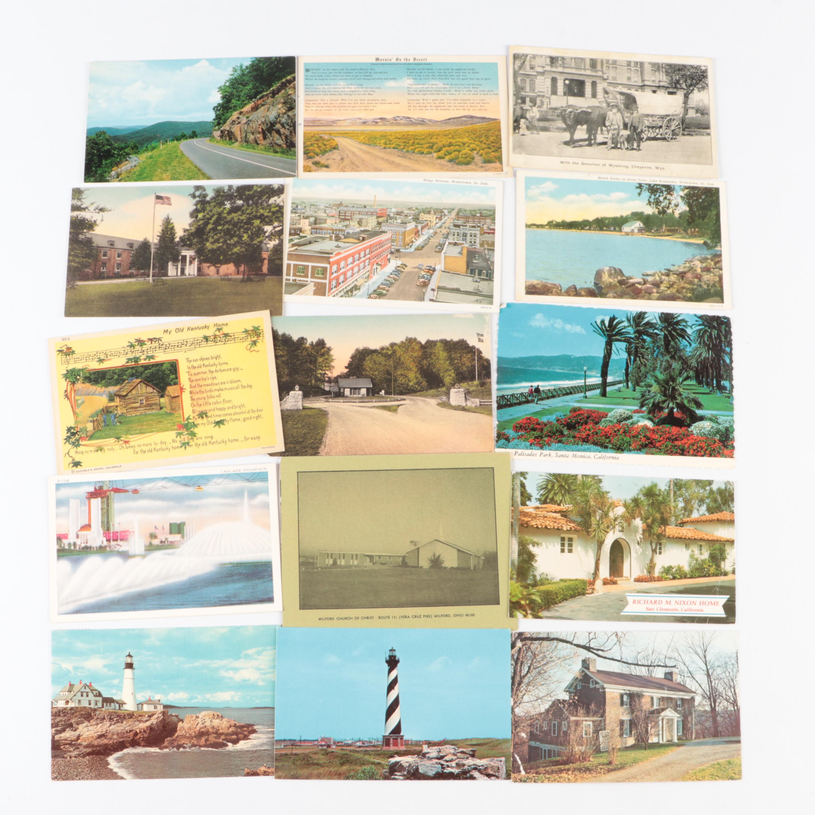 United States National Landmark Postcards and Wedding Scrapbook