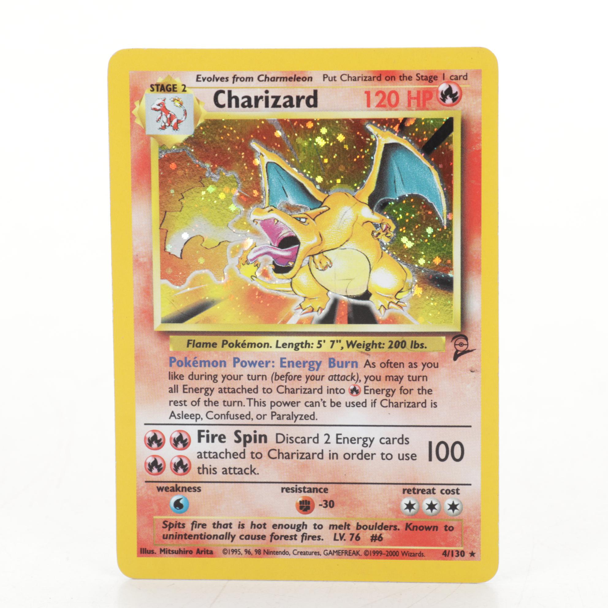 1999 Pokémon Charizard Holographic Trading Card by Gamefreak