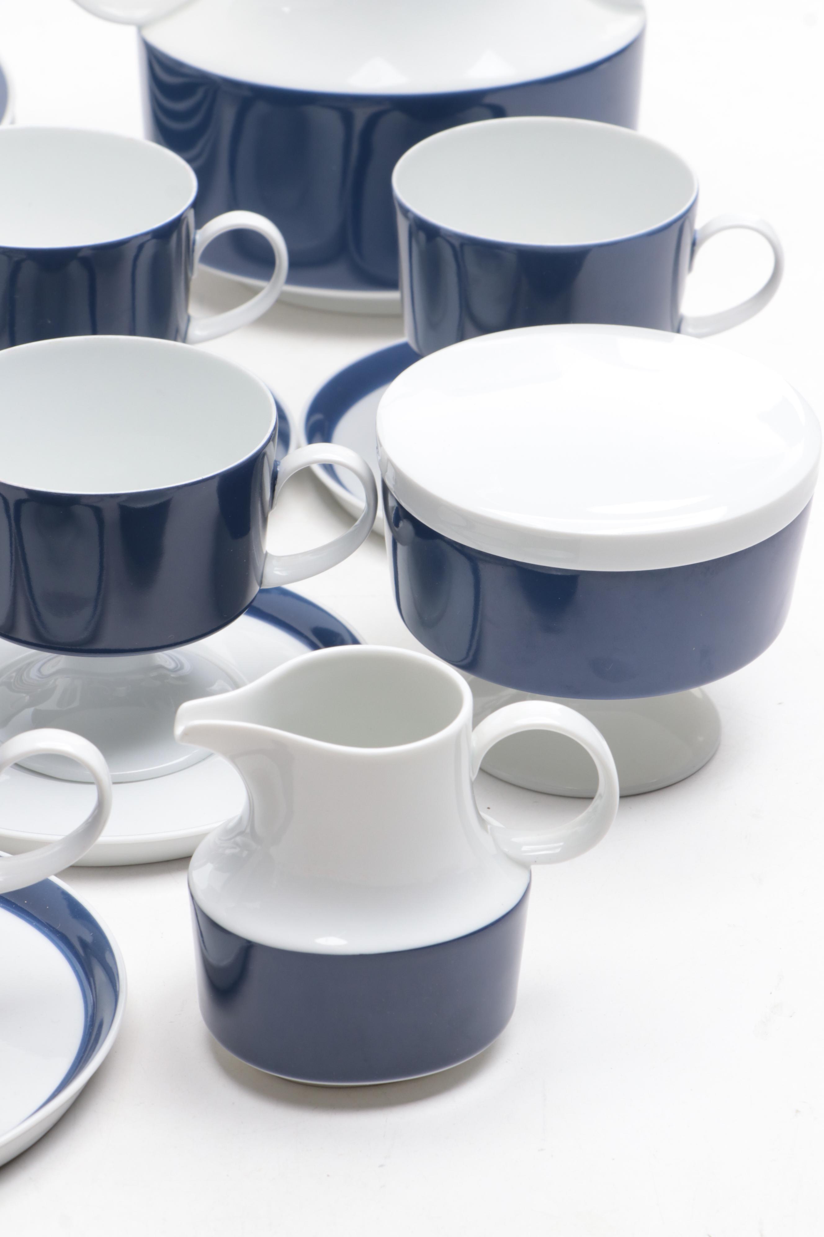 Rosenthal Mid Century Modern Style Porcelain Coffee and Dessert Set