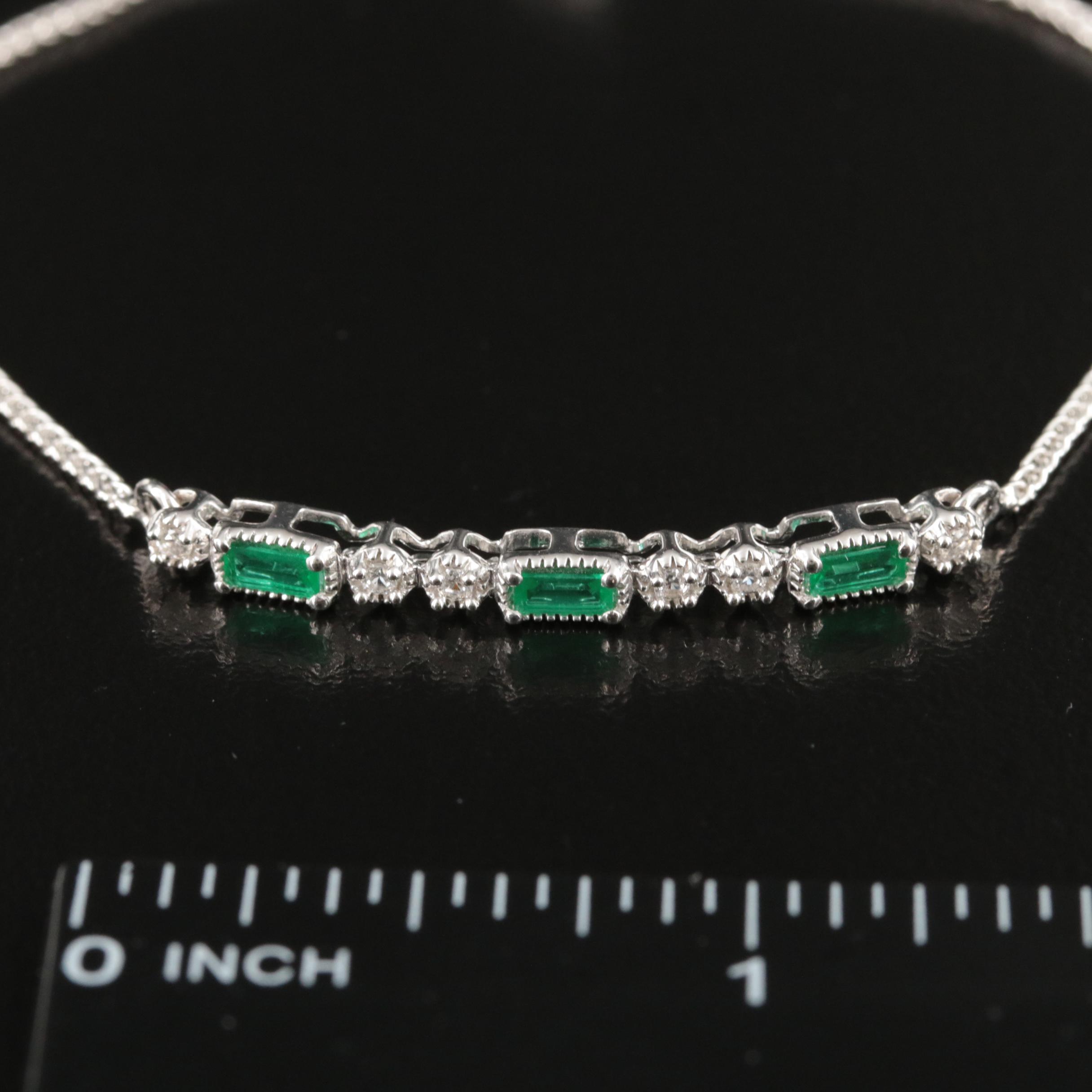 Sterling Sapphire and Glass Bolo Bracelet