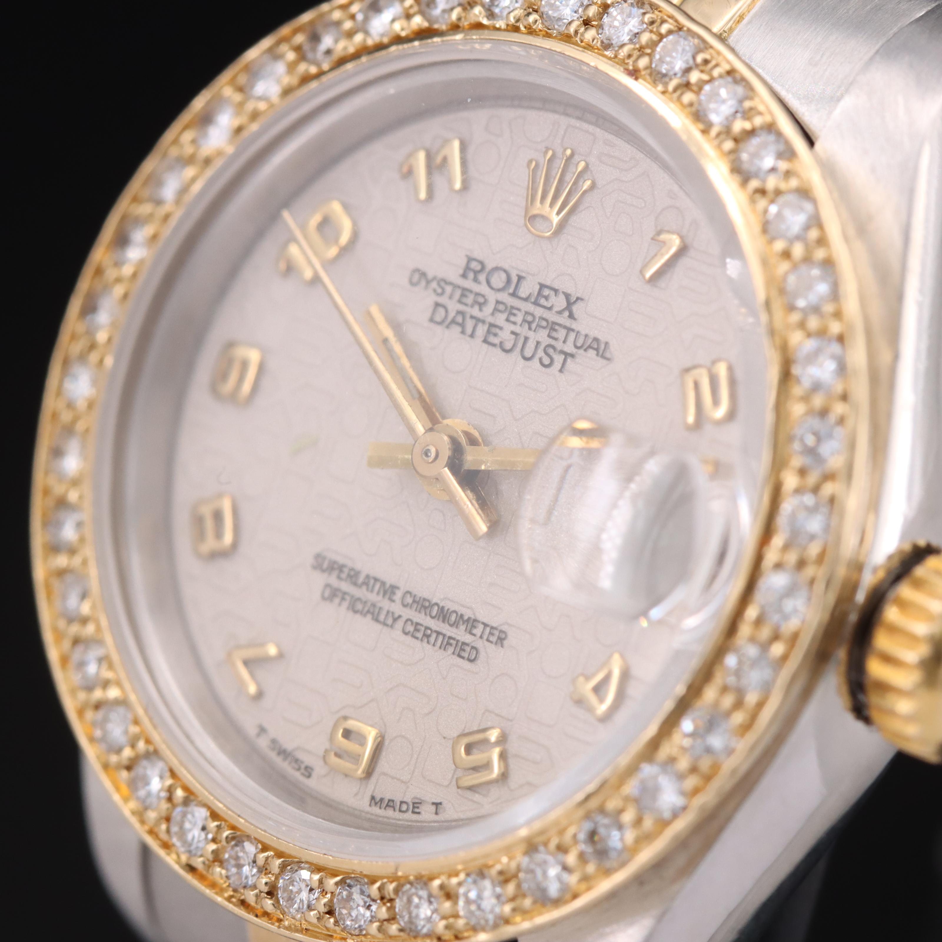 1985 Rolex Anniversary Dial Diamond Bezel Datejust Watch