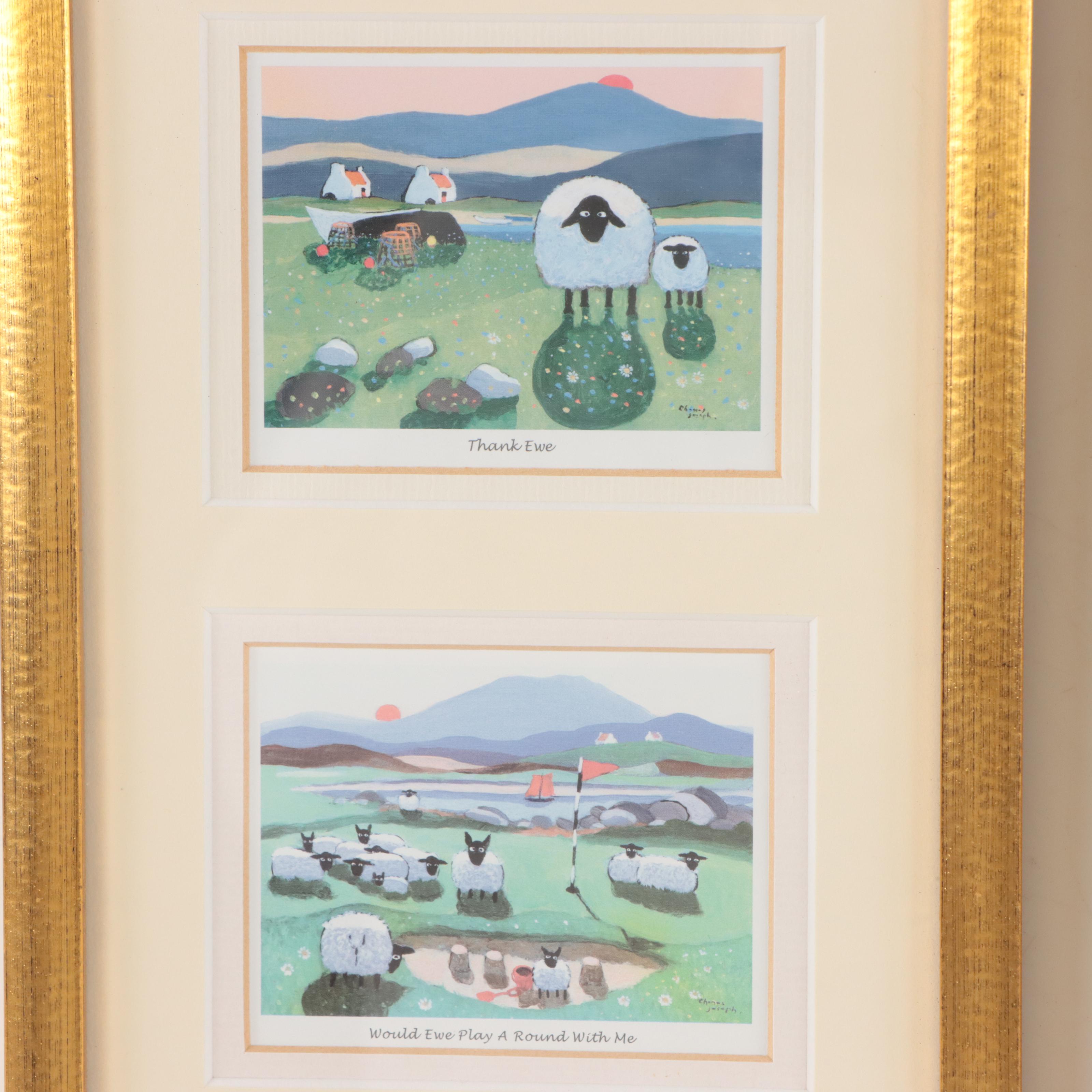 Thomas Joseph Offset Lithographs of Sheep, Circa 2000