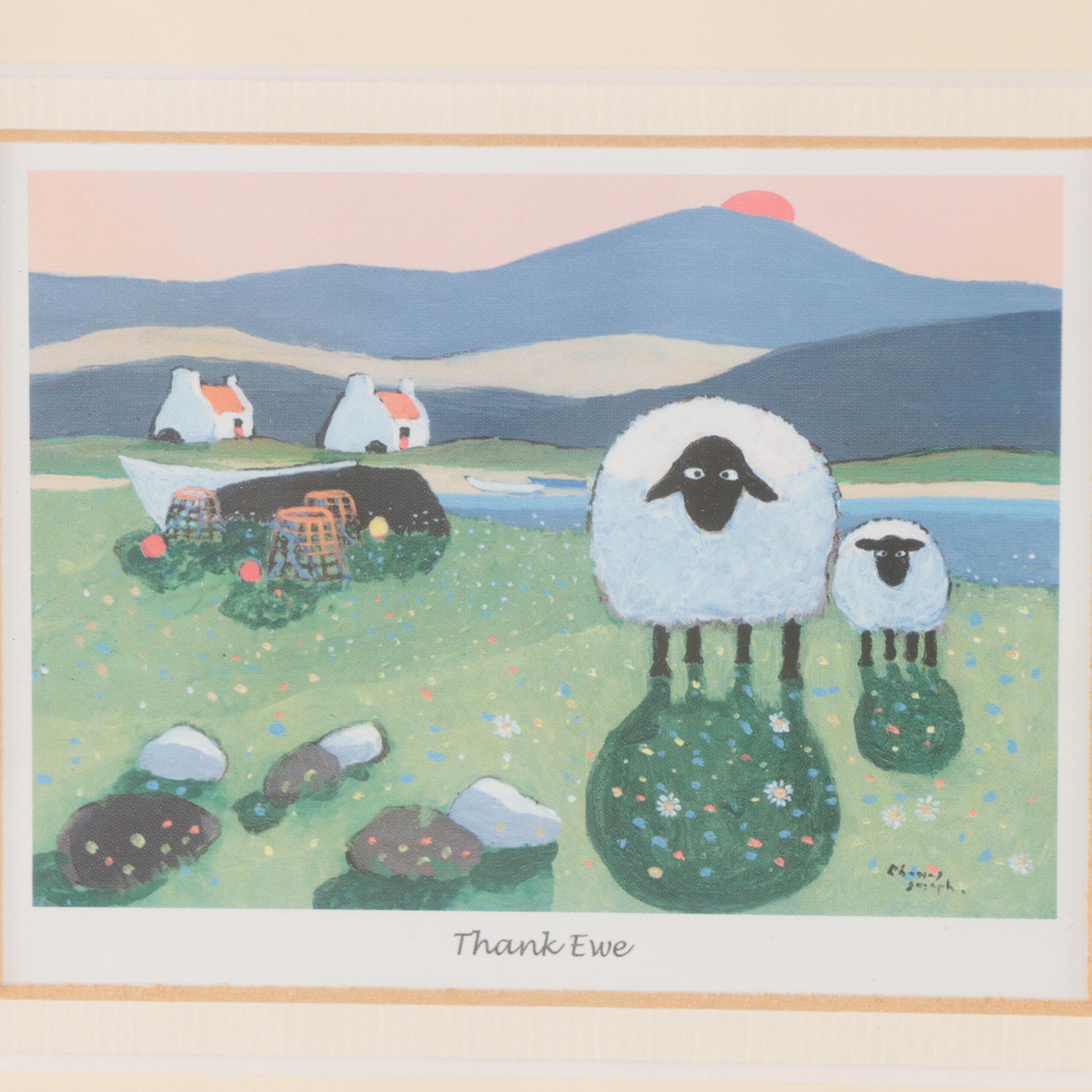Thomas Joseph Offset Lithographs of Sheep, Circa 2000