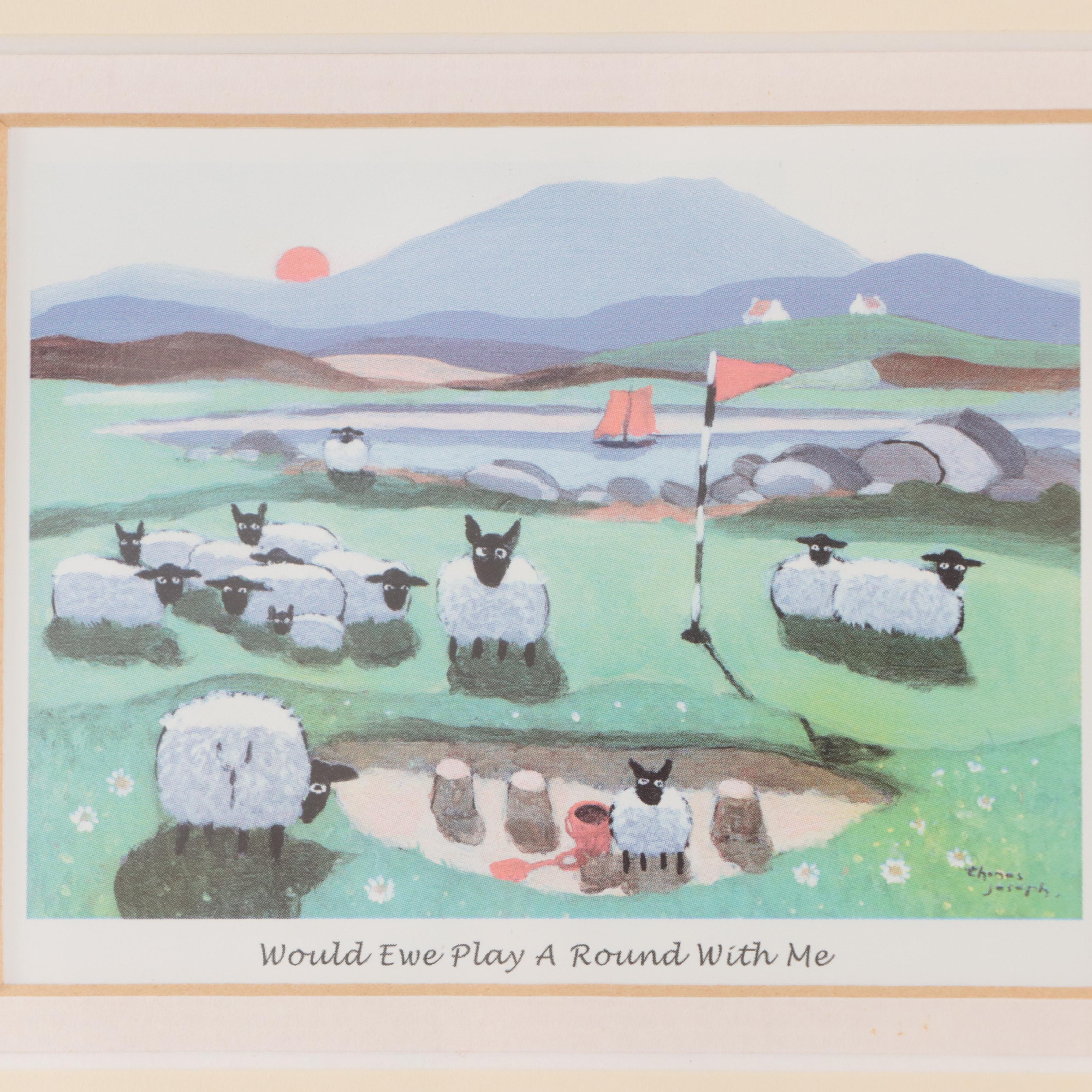 Thomas Joseph Offset Lithographs of Sheep, Circa 2000