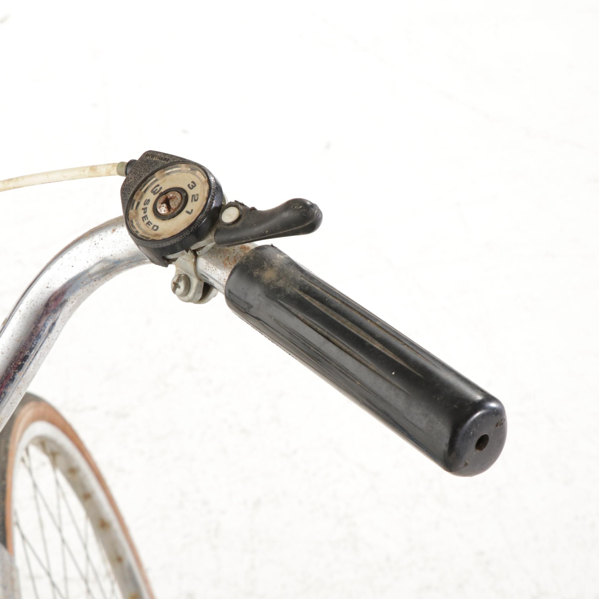 Ross Light Blue "Euro Tour" Bicycle with Tempered Lug Frame and Rear Basket