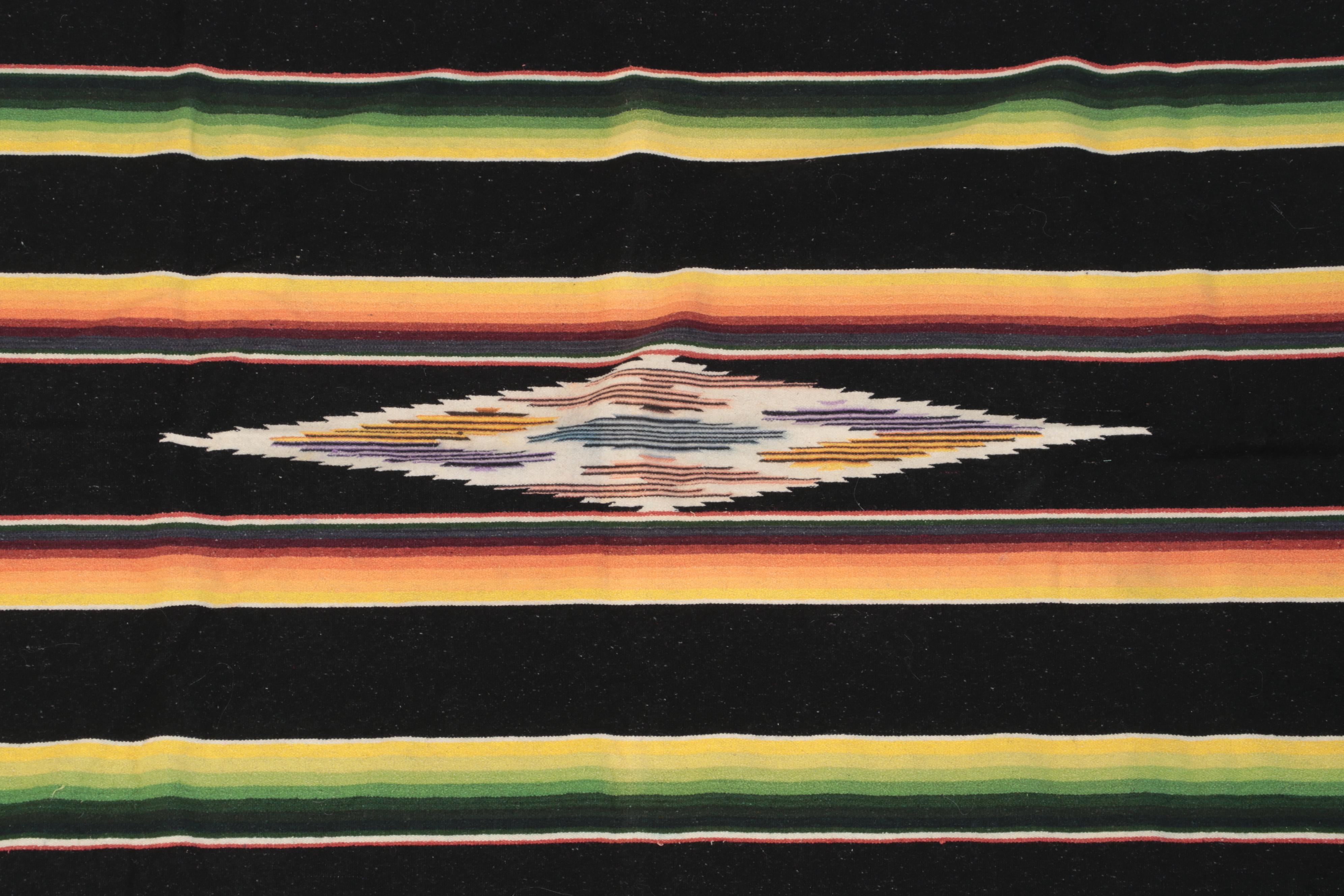 Handwoven Mexican Saltillo Serape Blanket