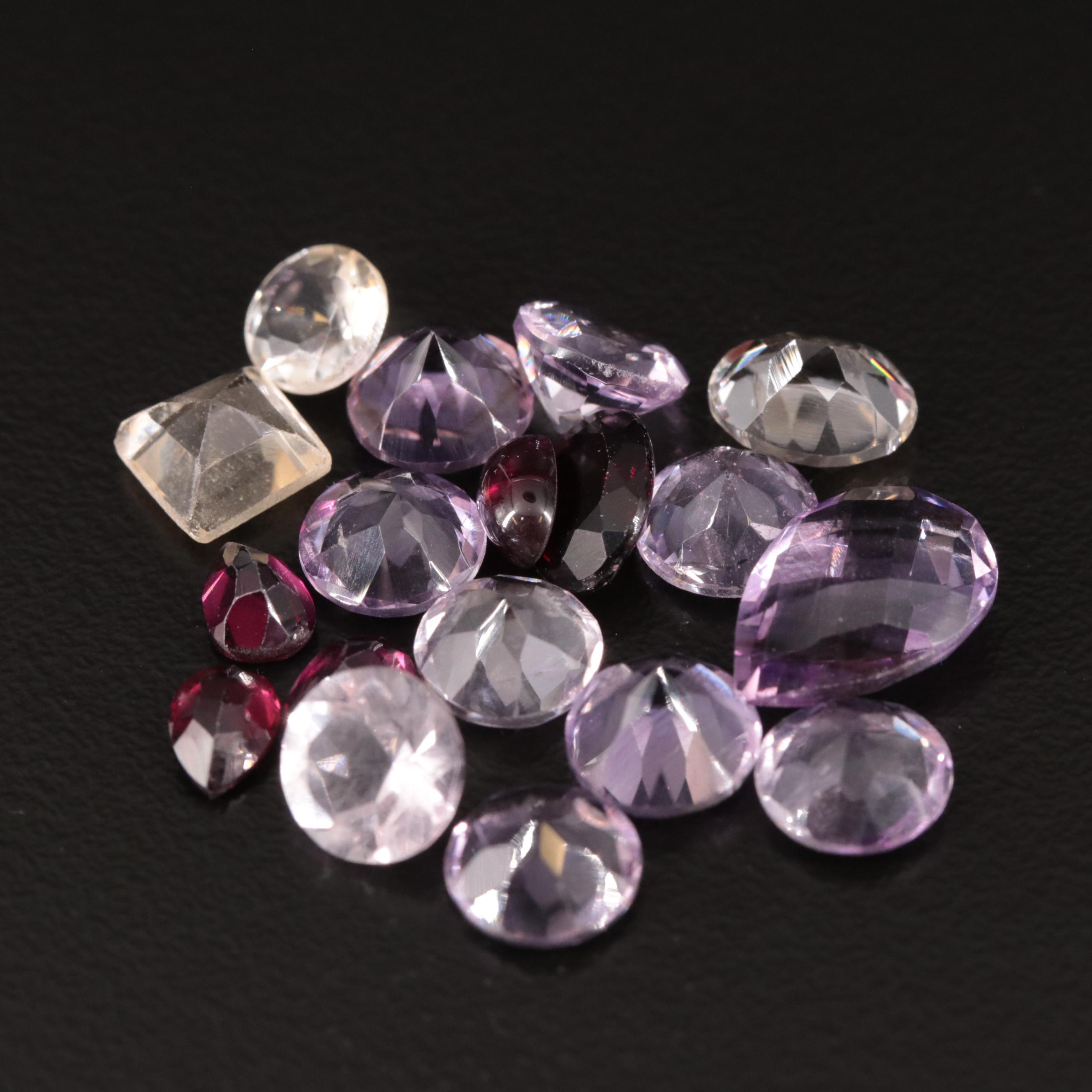 Loose 20.00 CTW Amethyst, Citrine, and Garnet Lot