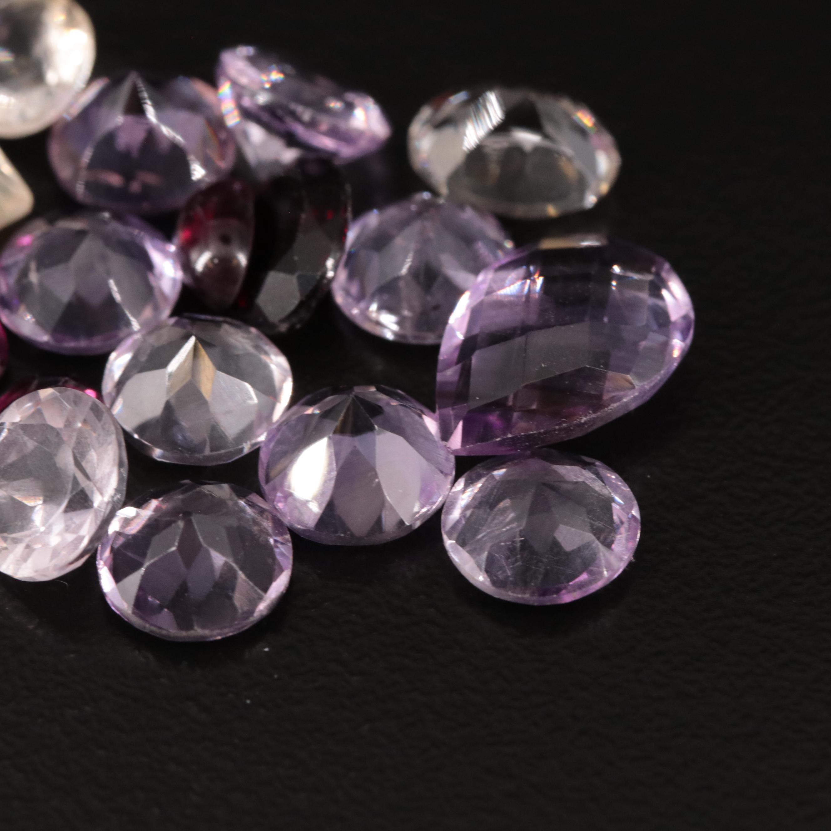 Loose 20.00 CTW Amethyst, Citrine, and Garnet Lot