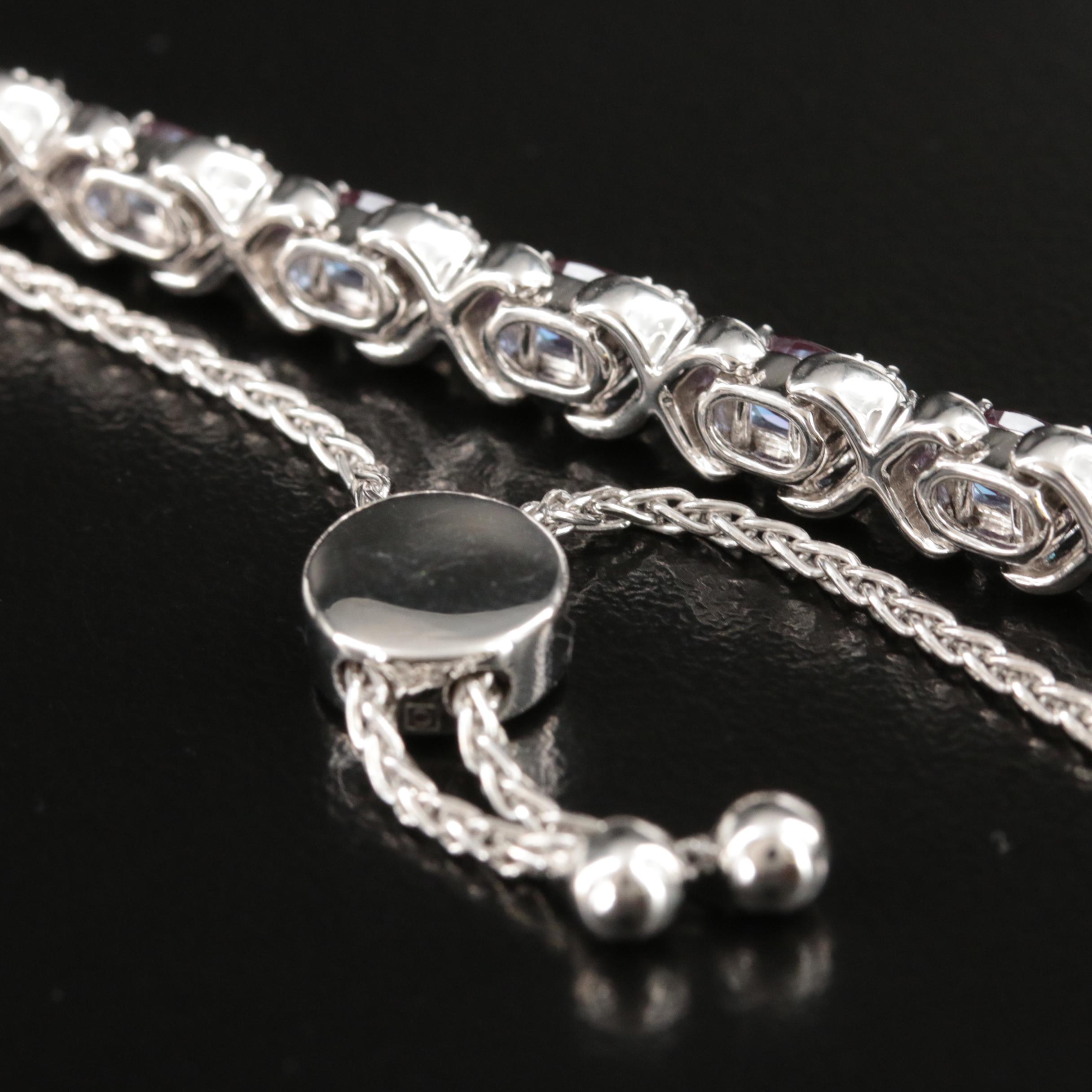 Sterling Color Change Sapphire Bolo Bracelet