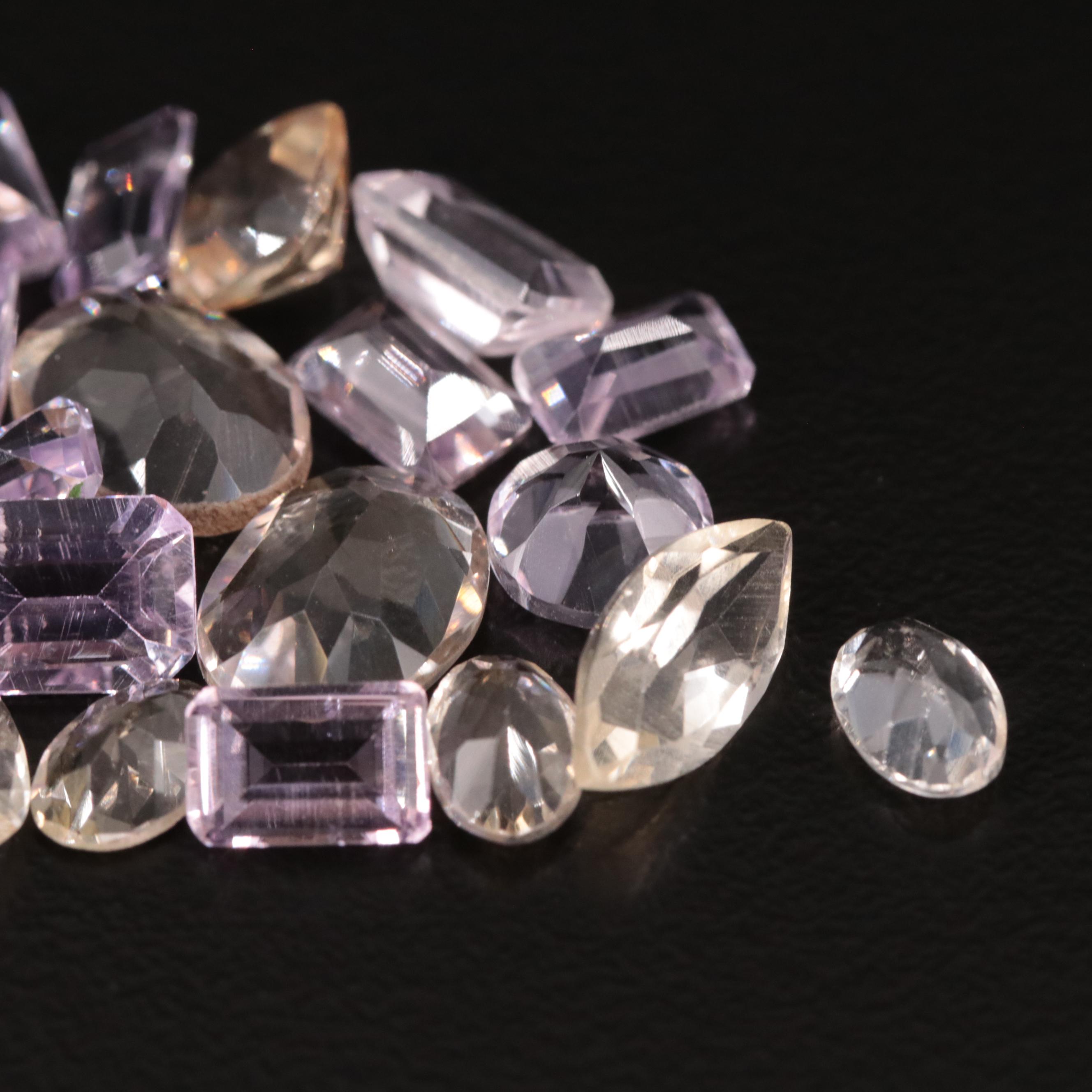 Loose 17.43 CTW Amethyst and Citrine Lot