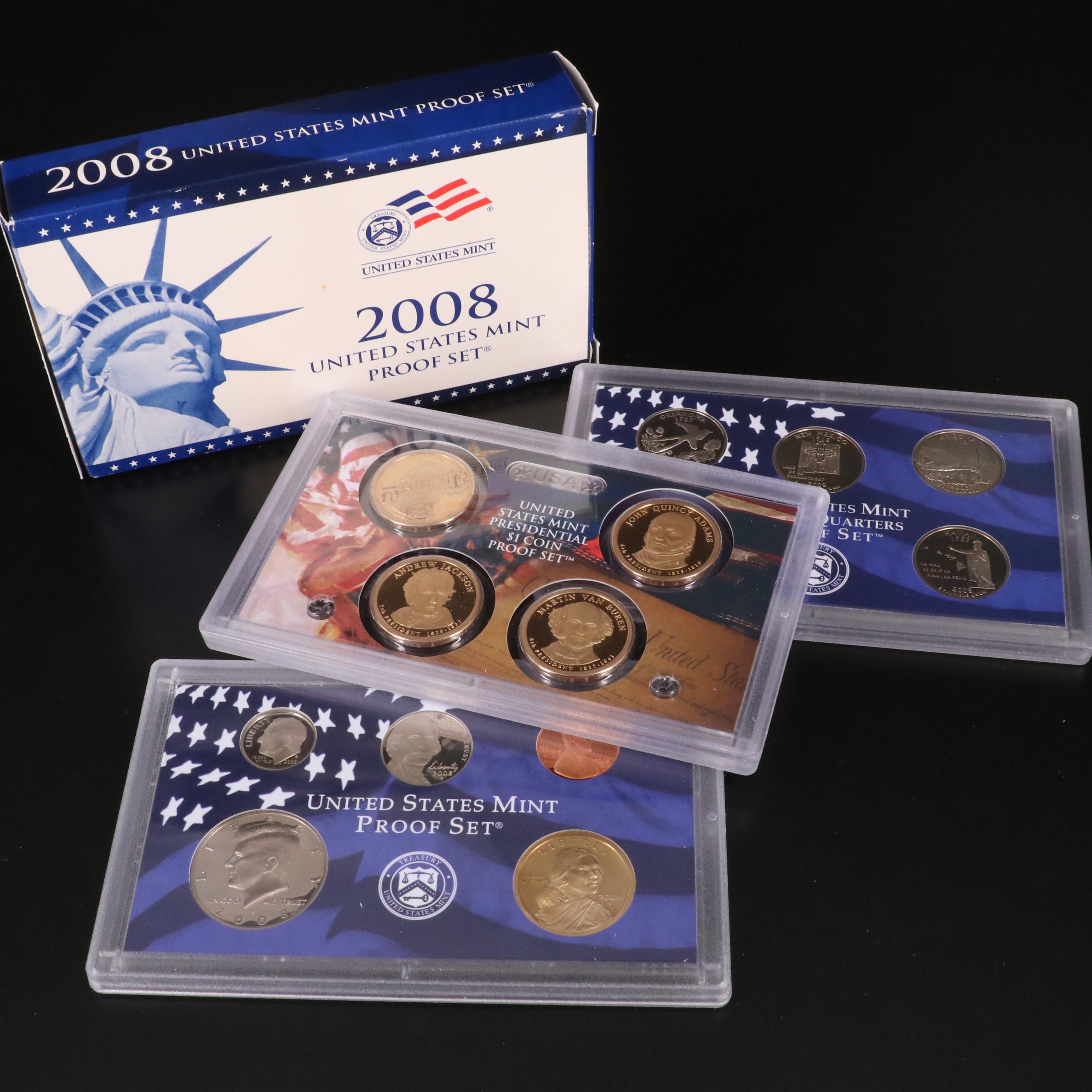Collection of Six Different United States Proof Sets