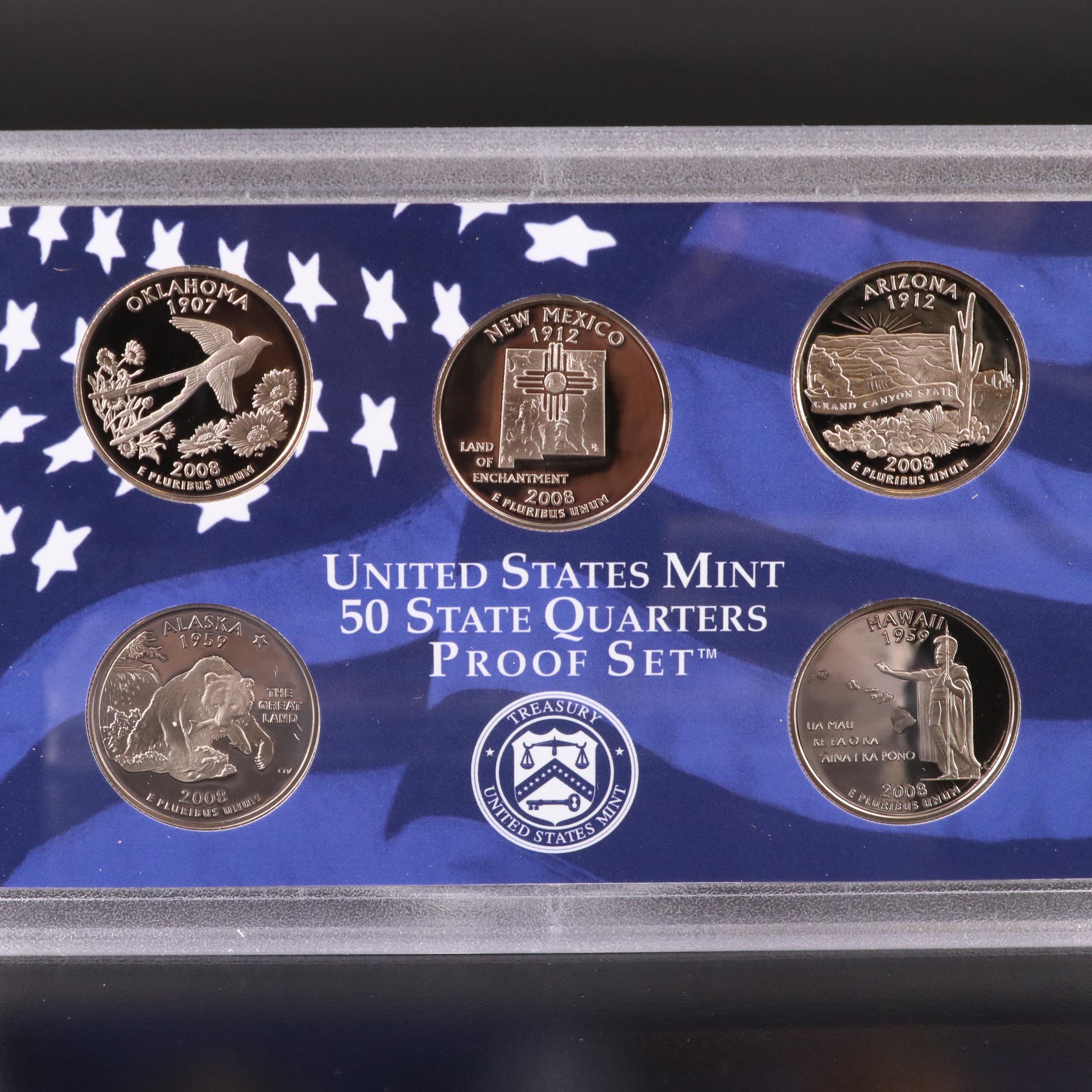 Collection of Six Different United States Proof Sets