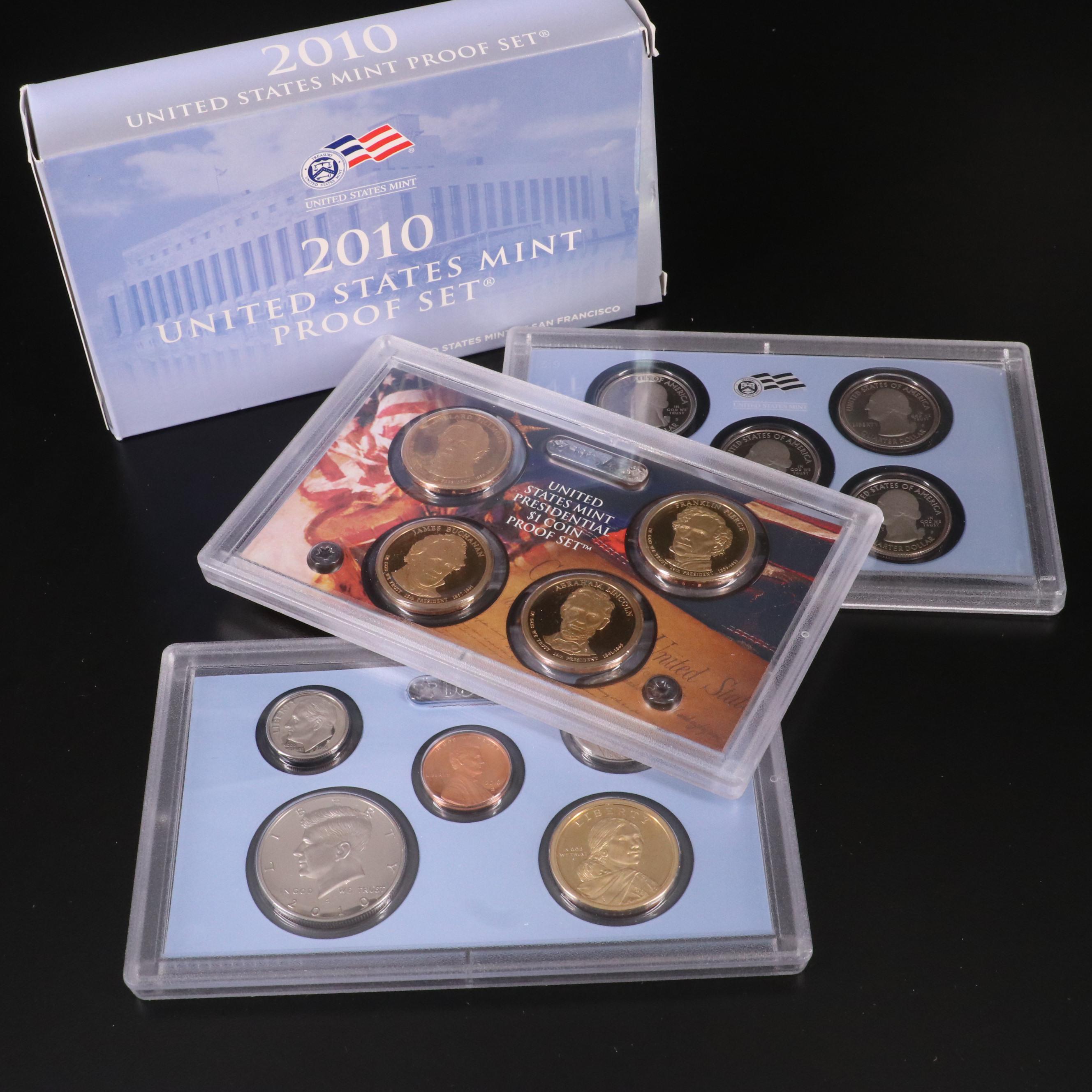 Collection of Six Different United States Proof Sets