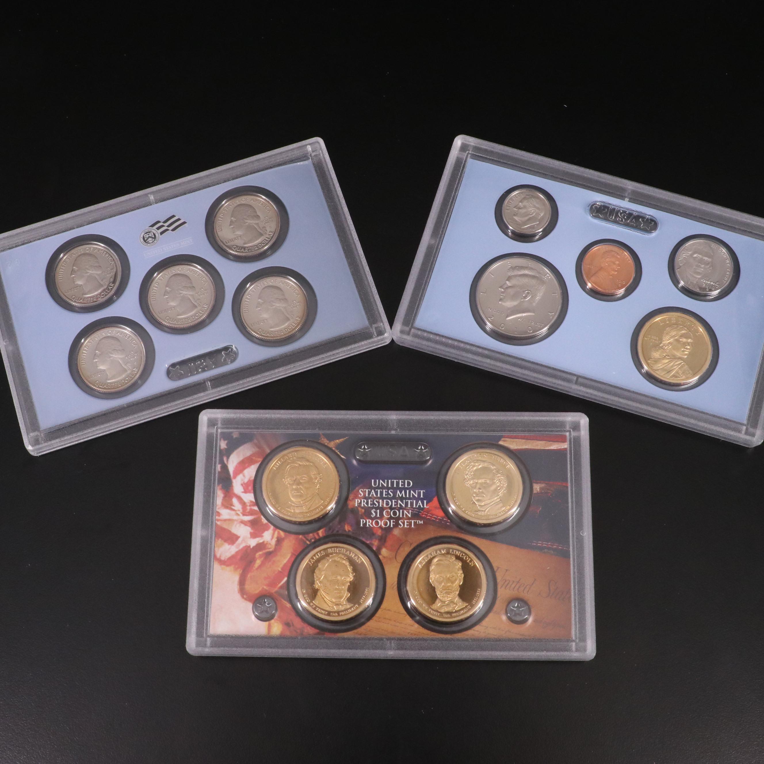 Collection of Six Different United States Proof Sets
