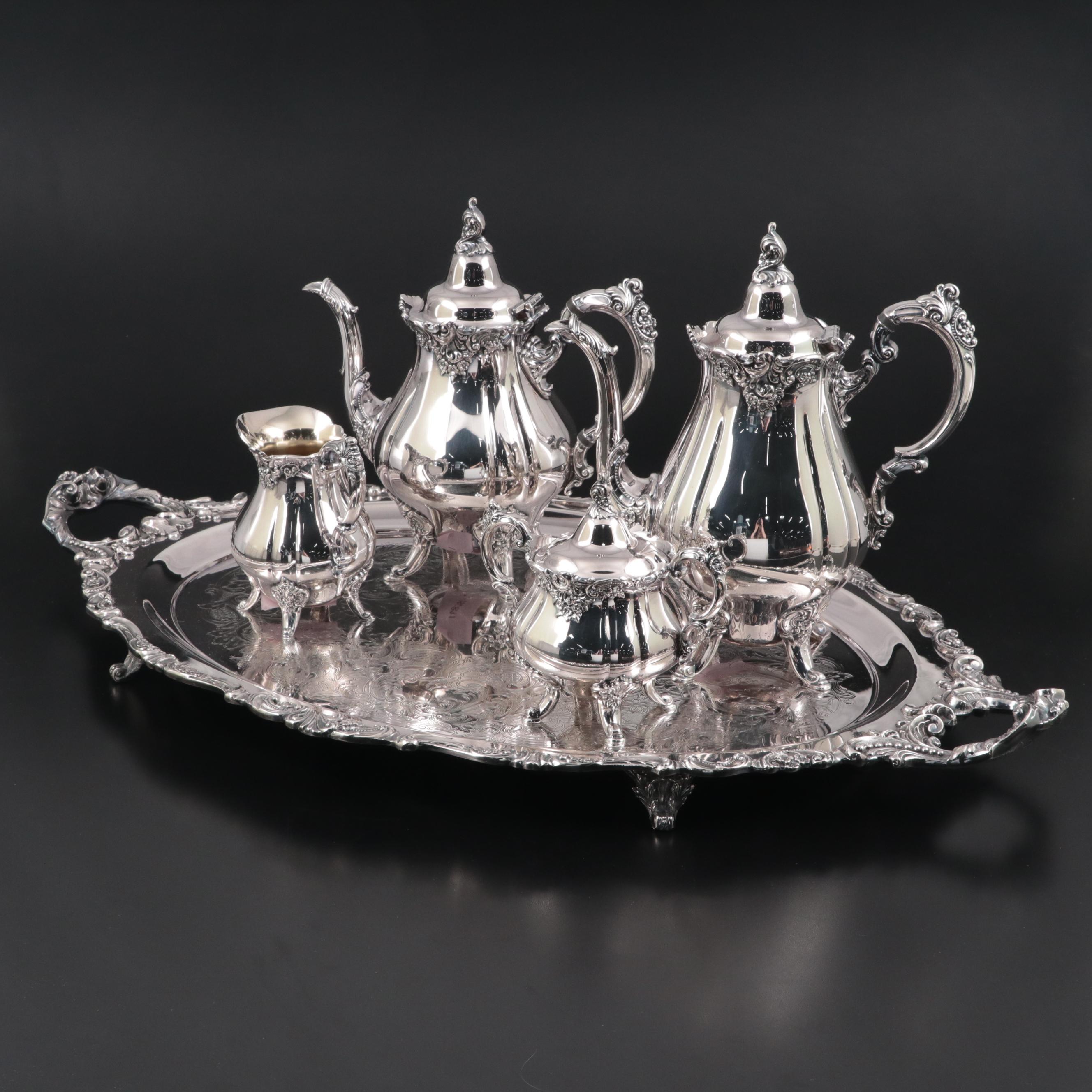 Wallace "Baroque" Silver Plate Tea Service