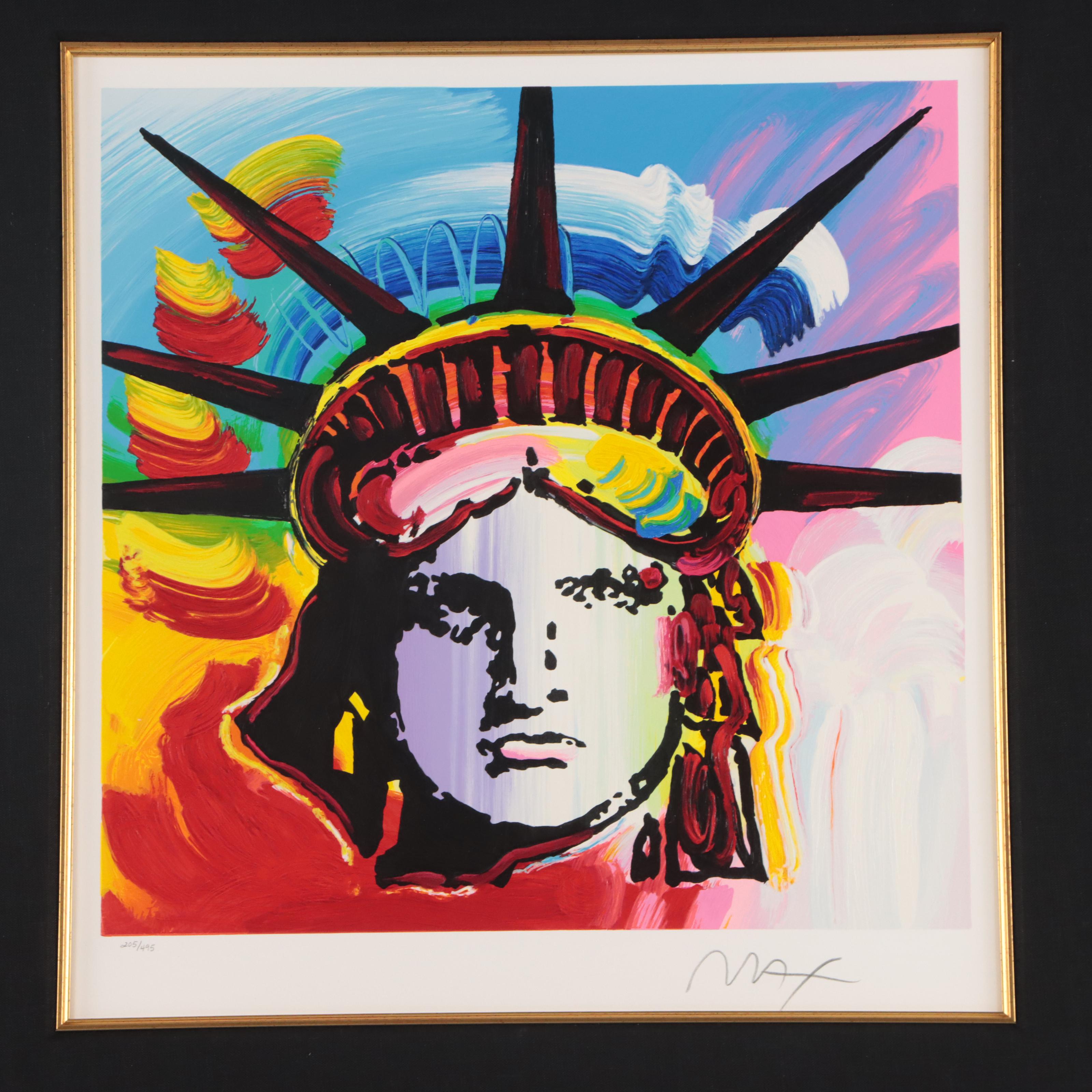 Peter Max Serigraph "Liberty Head II," 2015