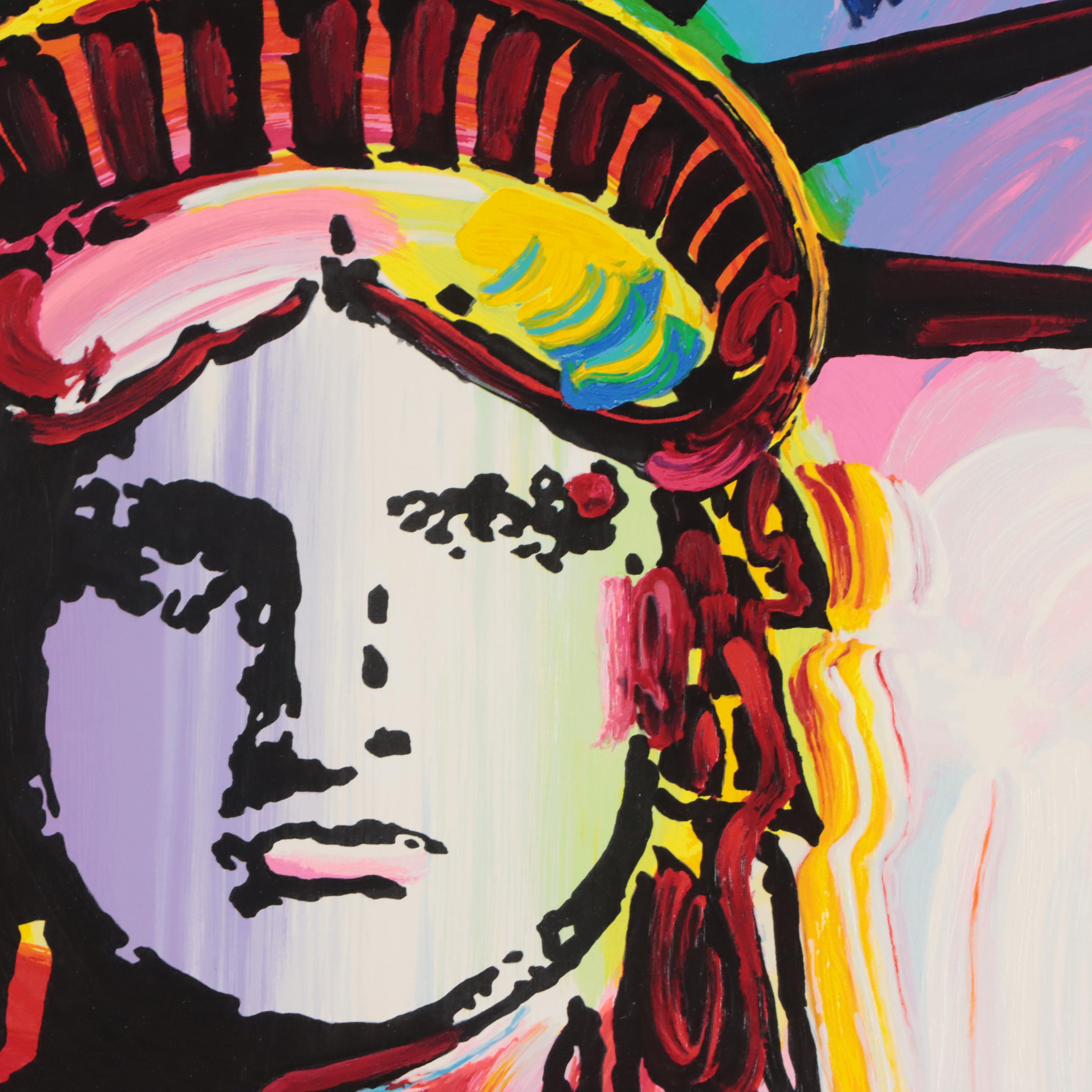 Peter Max Serigraph "Liberty Head II," 2015