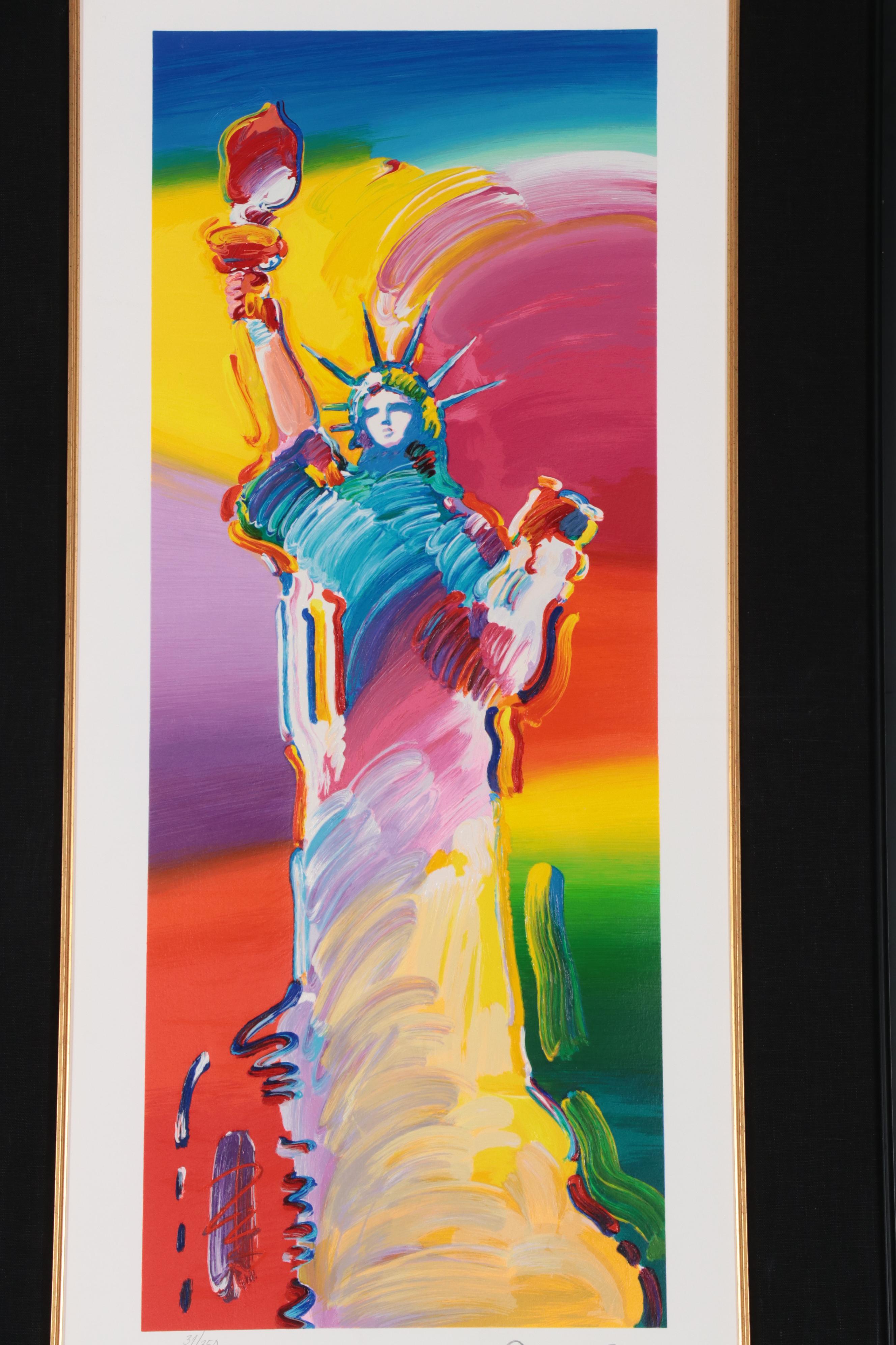 Peter Max Serigraph "Statue of Liberty," 2014
