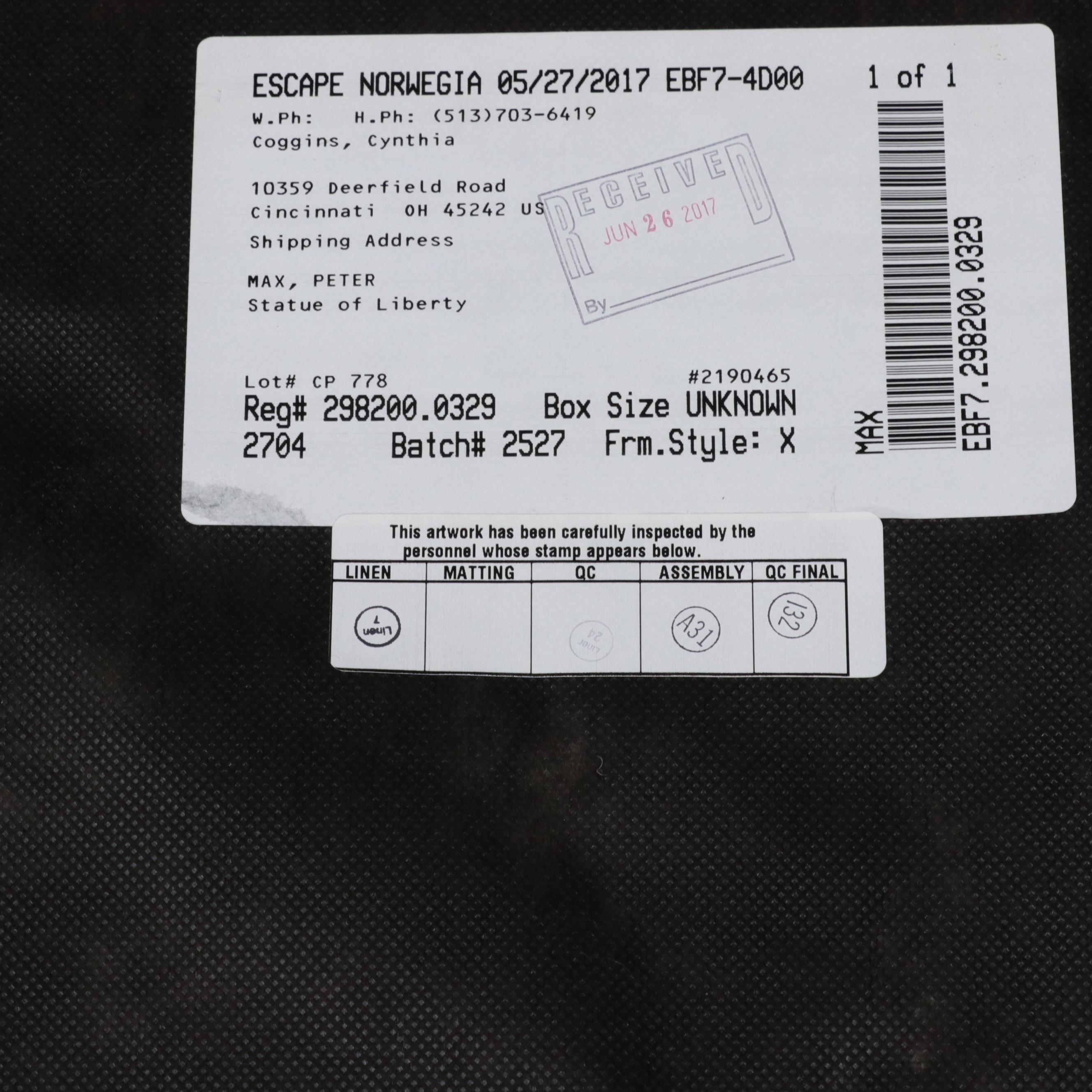 Peter Max Serigraph "Statue of Liberty," 2014