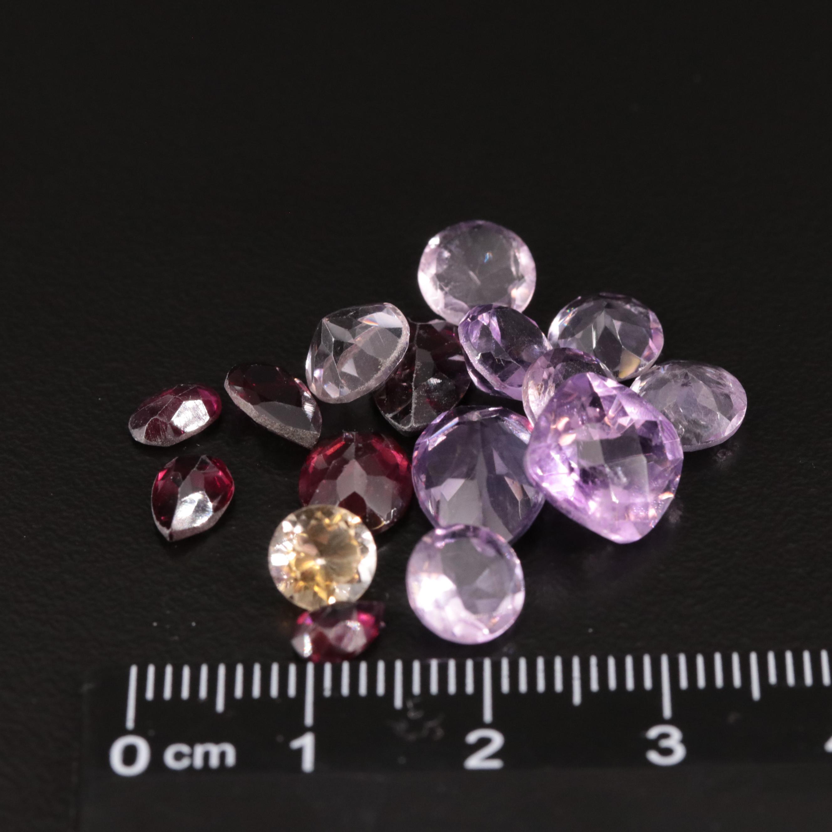 Loose 20.07 CTW Amethyst, Garnet and Citrine Lot