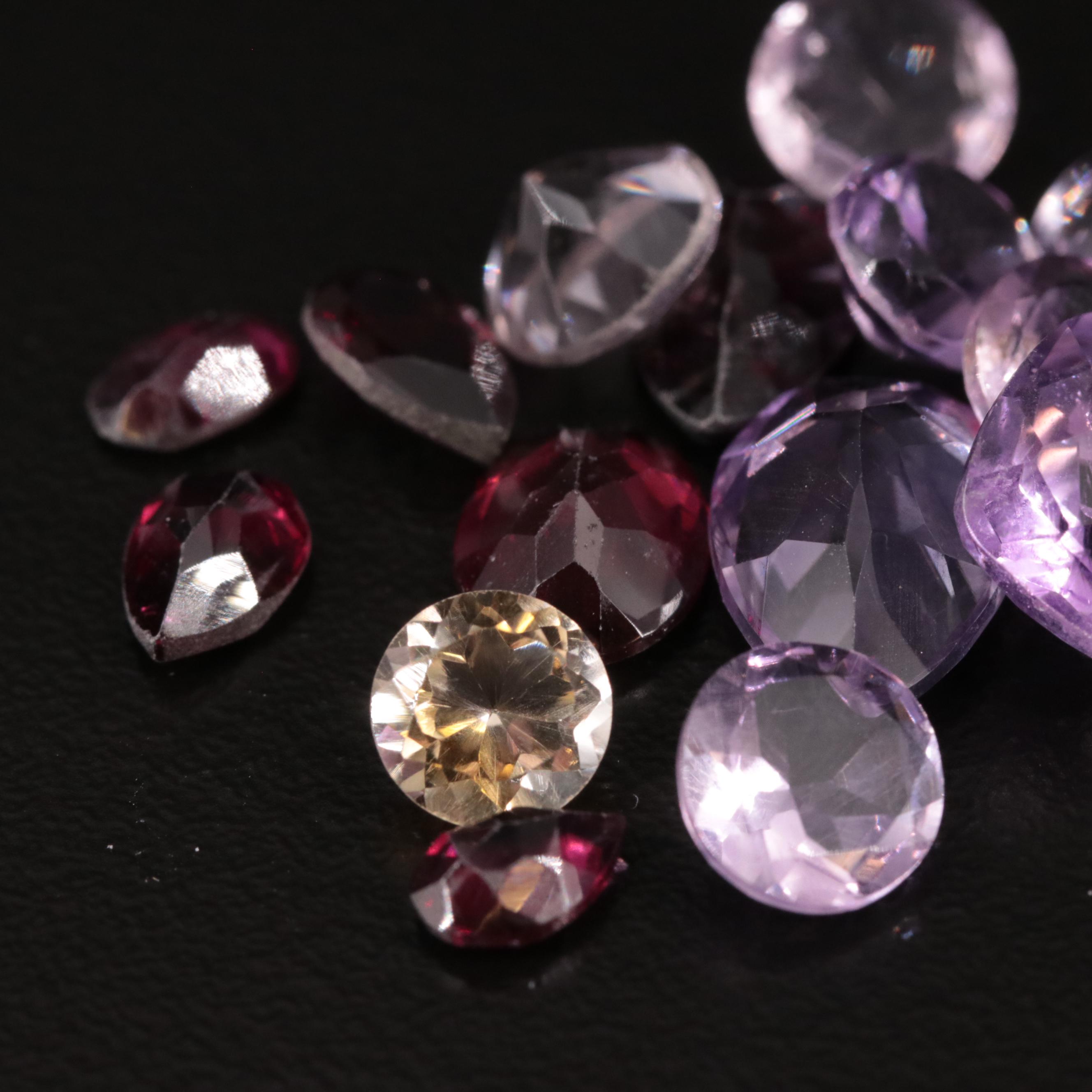 Loose 20.07 CTW Amethyst, Garnet and Citrine Lot