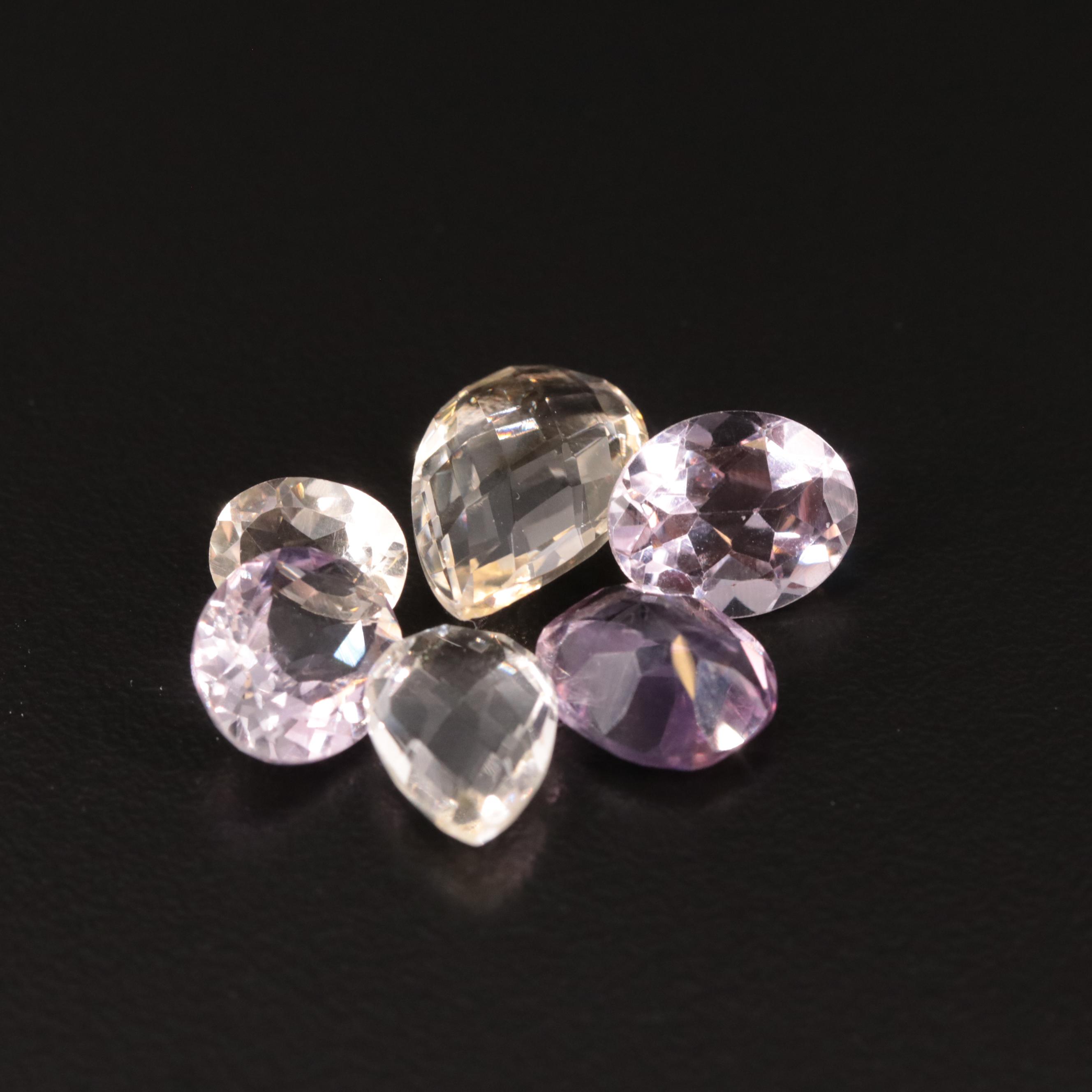 Loose 18.74 CTW Amethyst and Citrine Lot