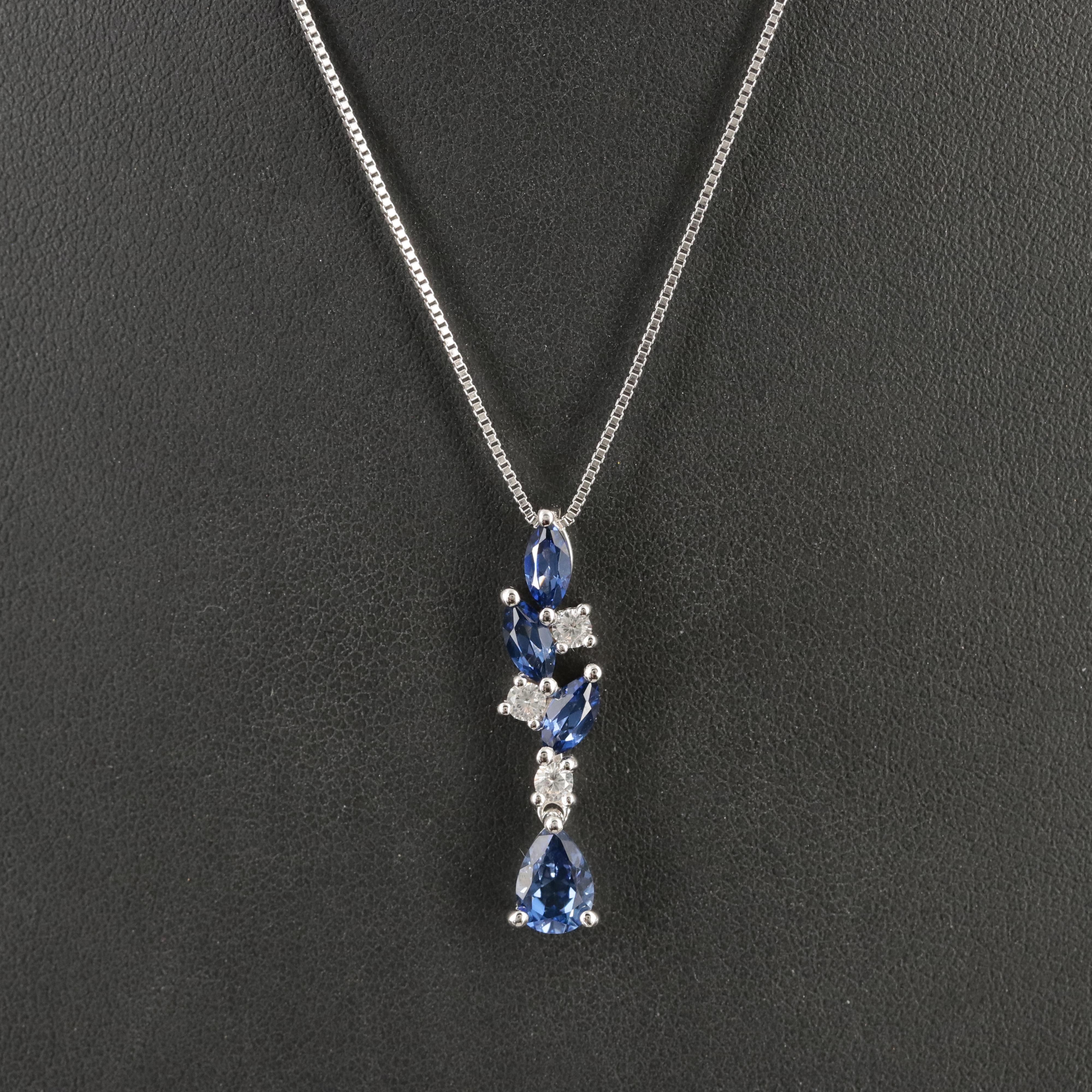 Sterling Sapphire Necklace