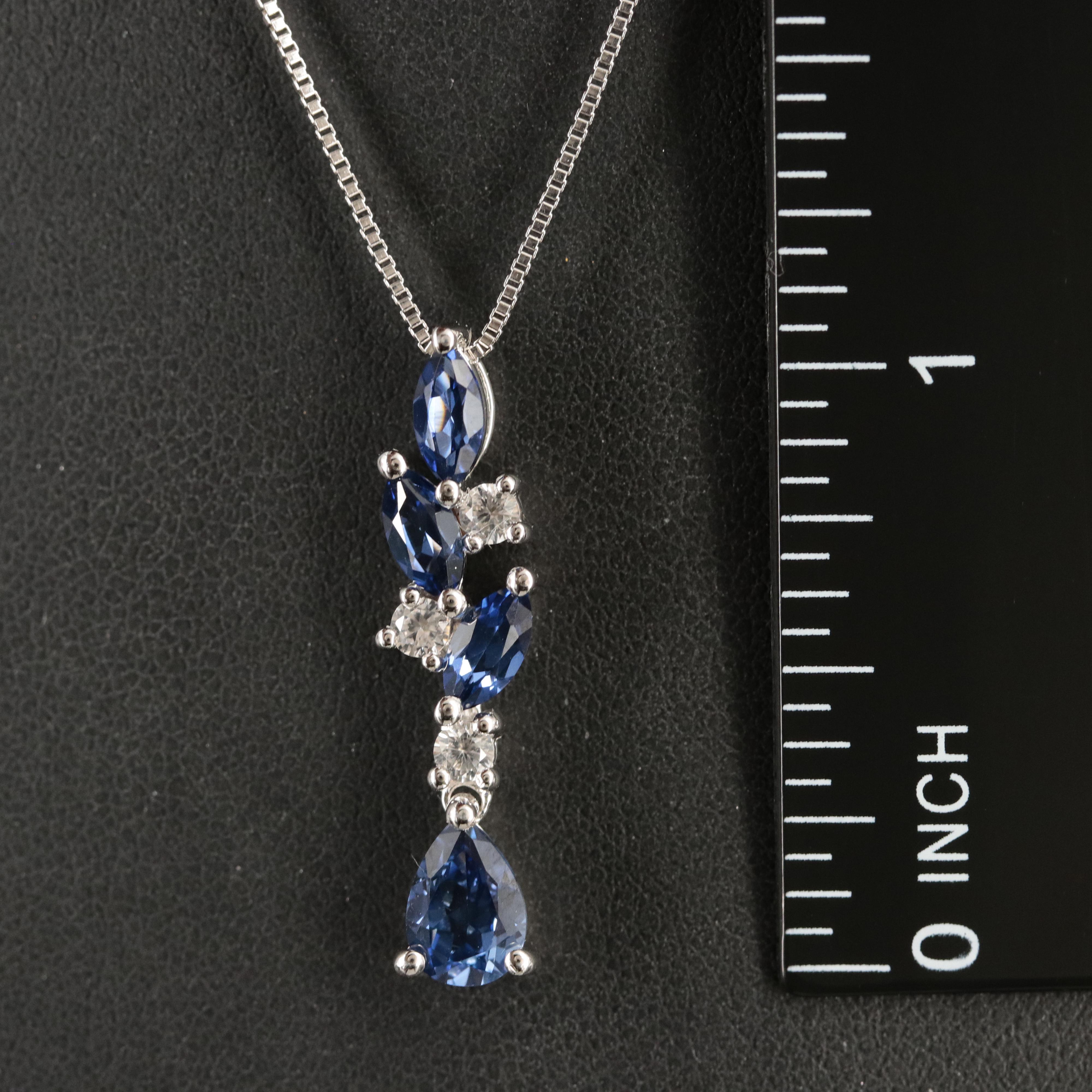 Sterling Sapphire Necklace