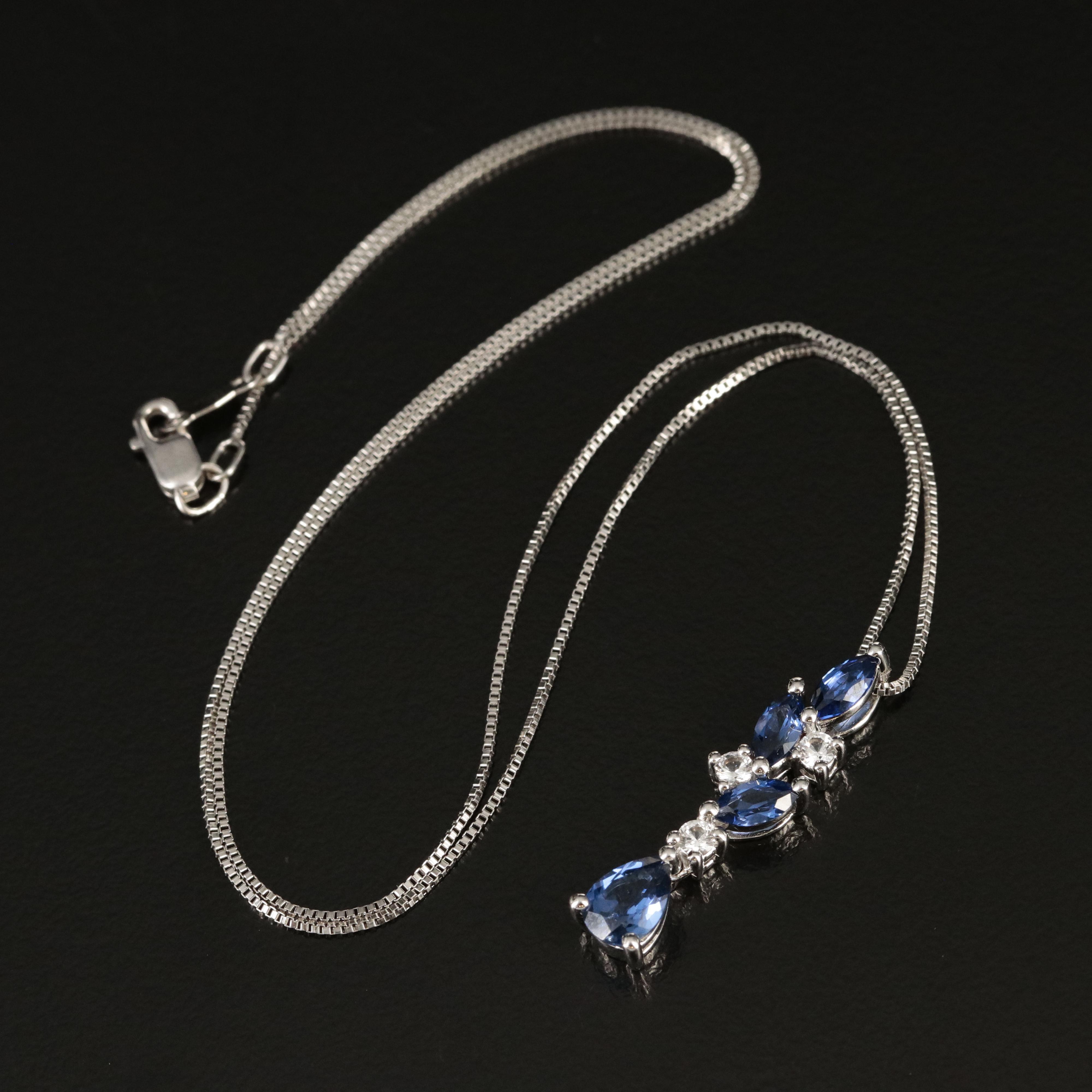Sterling Sapphire Necklace