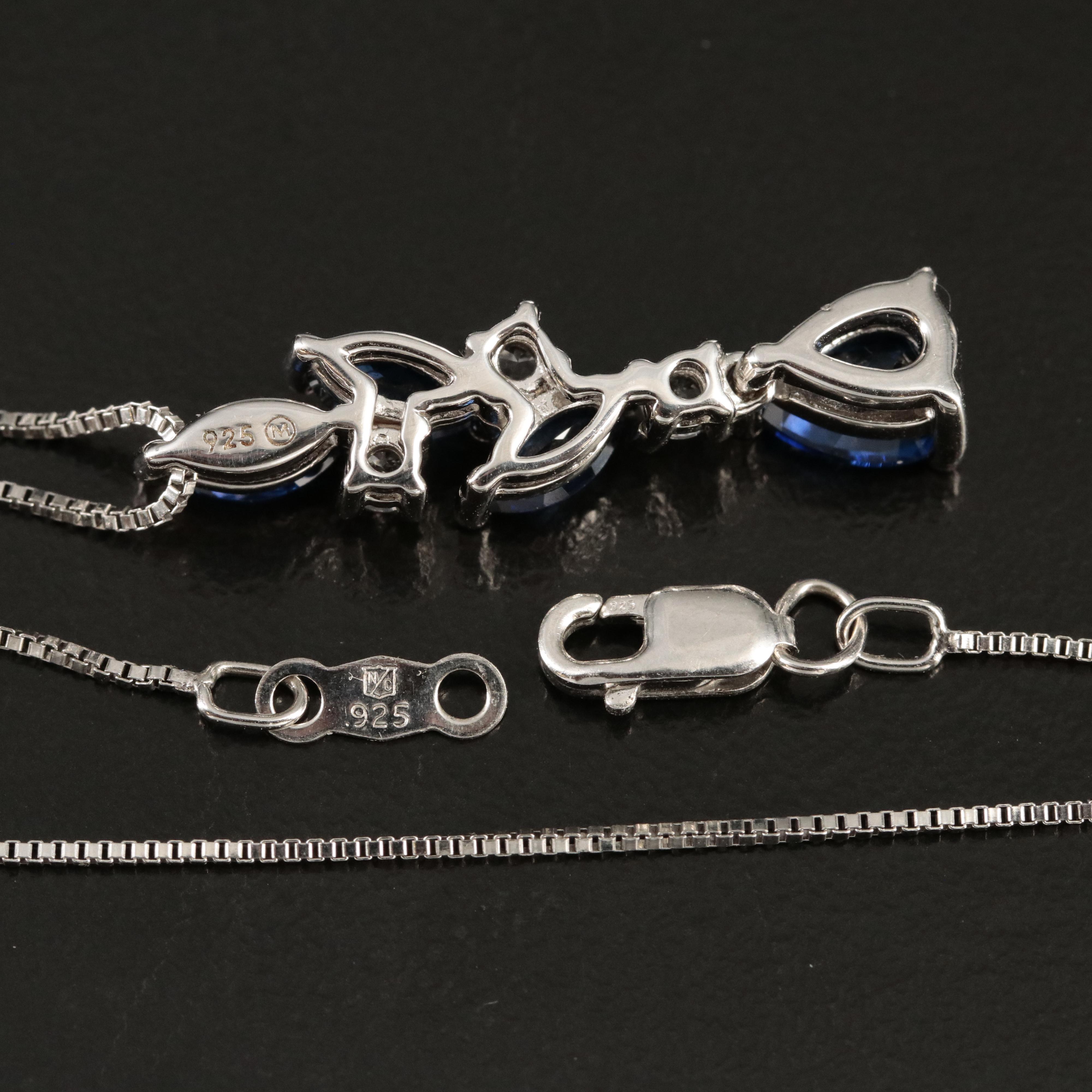 Sterling Sapphire Necklace